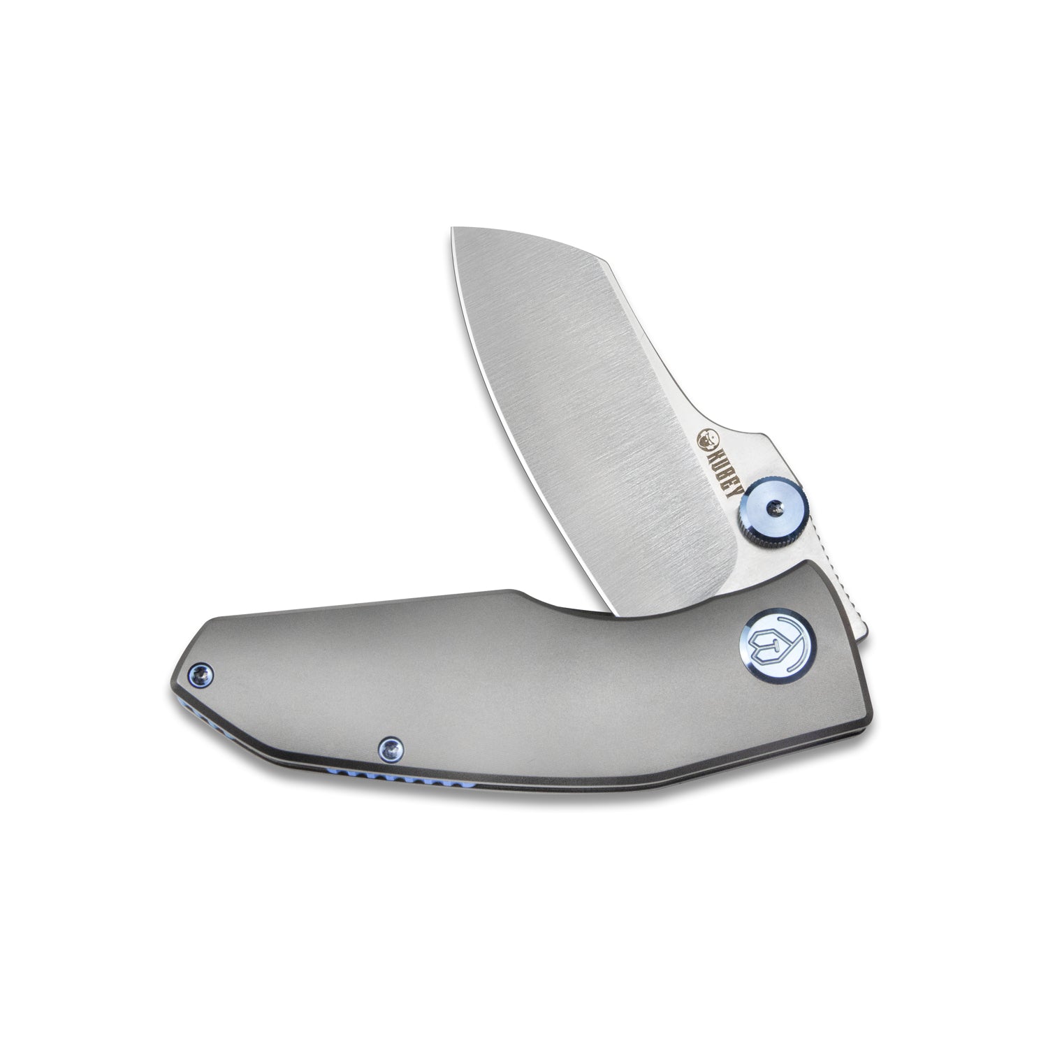 Kubey Monsterdog Frame Lock Dual Thumb Studs Folding Knife Titanium Ha
