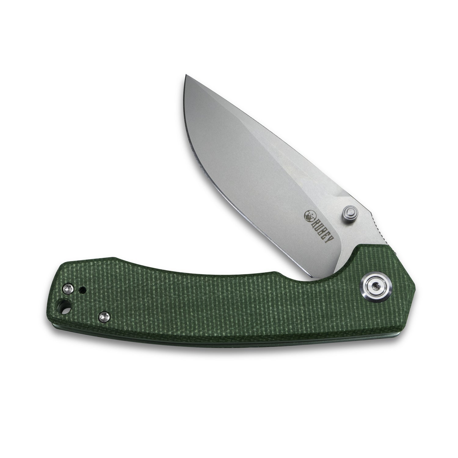 Calyce Liner Lock Flipper Folding Knife Green Micarta Handle 3.27" Bead Blasted D2 KU901C