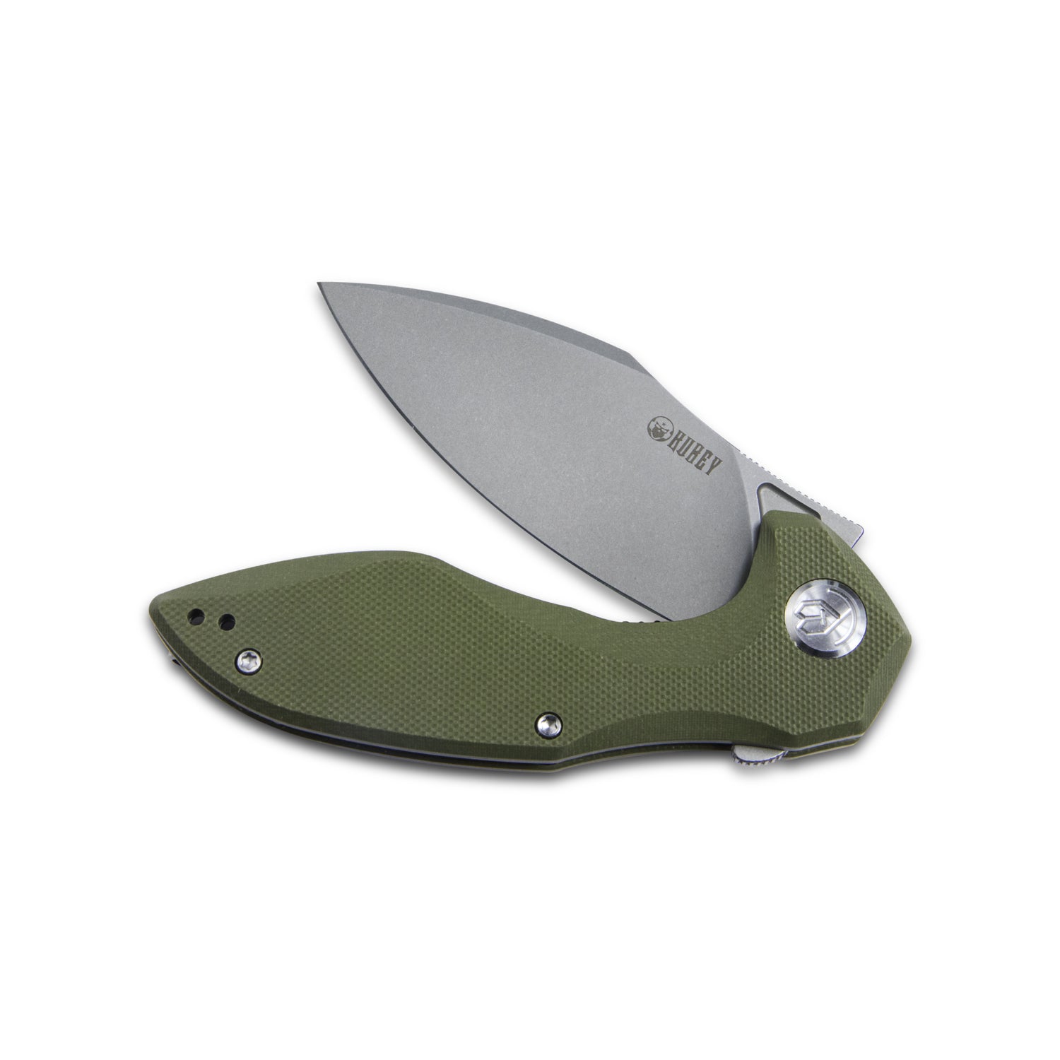 Nobel Nest Liner Lock Folding Knife Green G10 Handle 3.15" Bead Blasted D2 KU236B