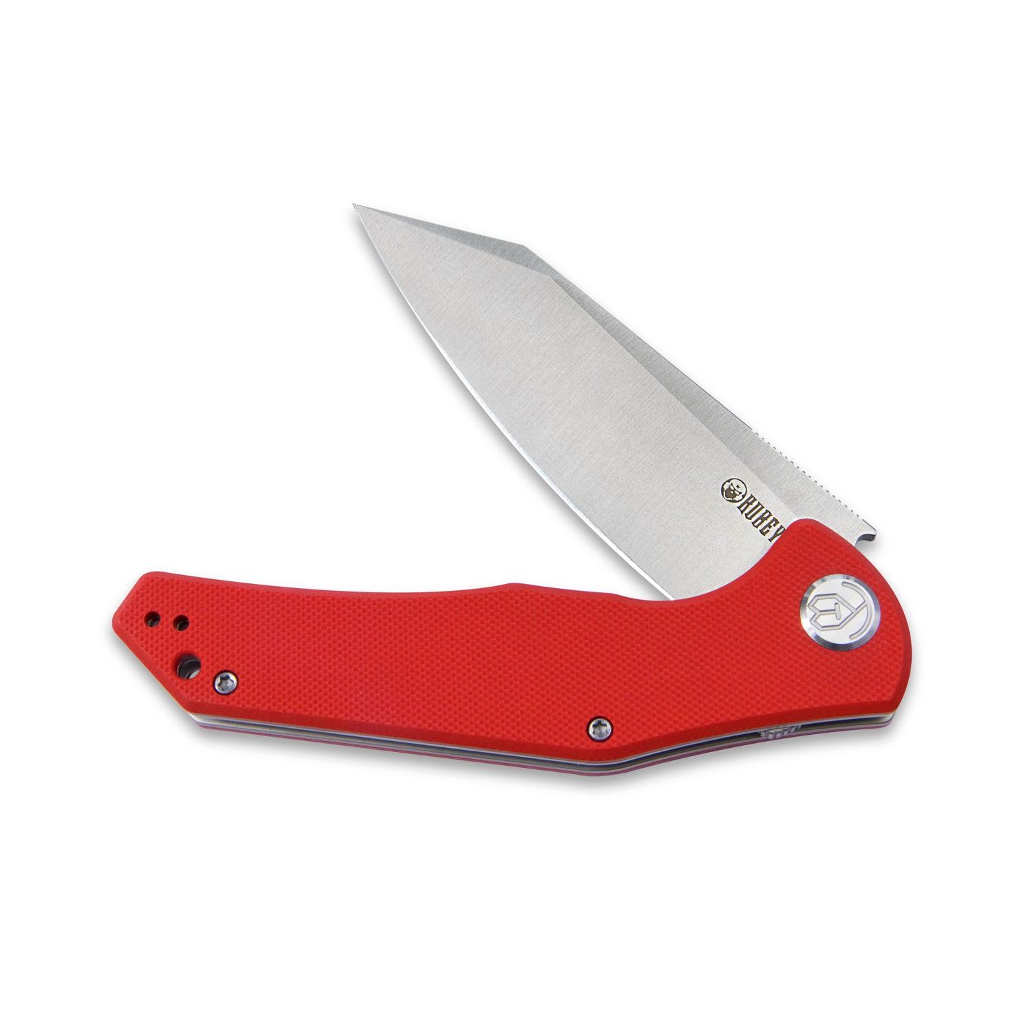 Kubey Flash Klappmesser Liner Lock Flipper Folding Knife Red G10 Handle 3.82" Satin D2 KU158D