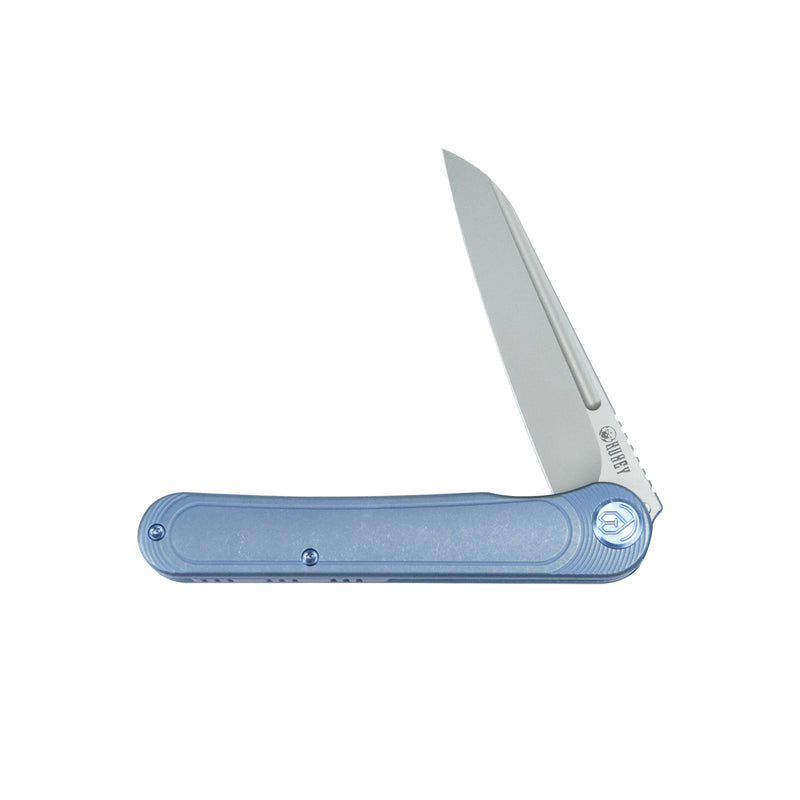 Dandy Frame Lock Gentlemans Pocket Folding Knife Anodized Blue Ti Handle 3.94" Sandblasted S90V KB247D