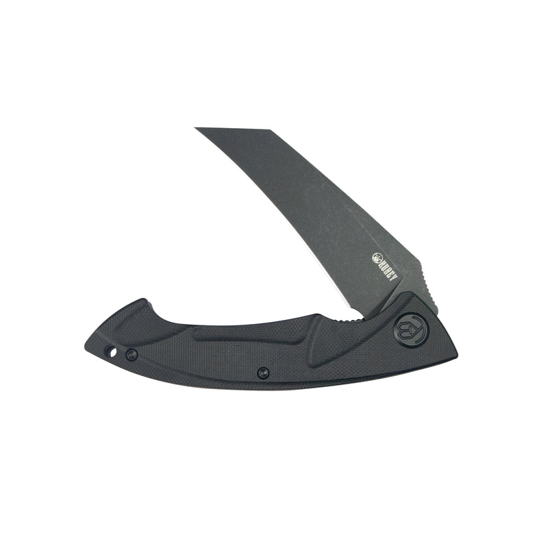 Anteater Liner Lock Folding Knife Black G10 Handle 3.5" Blackwash 14C28N KU212D
