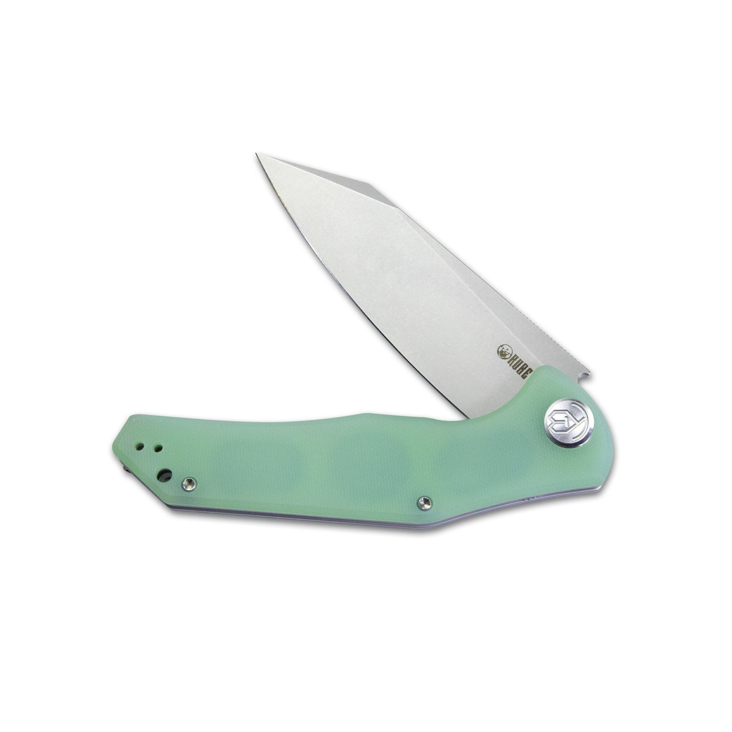 Flash Liner Lock Flipper Folding Knife Jade G10 Handle 3.82" Beadblasted AUS-10 KU158I