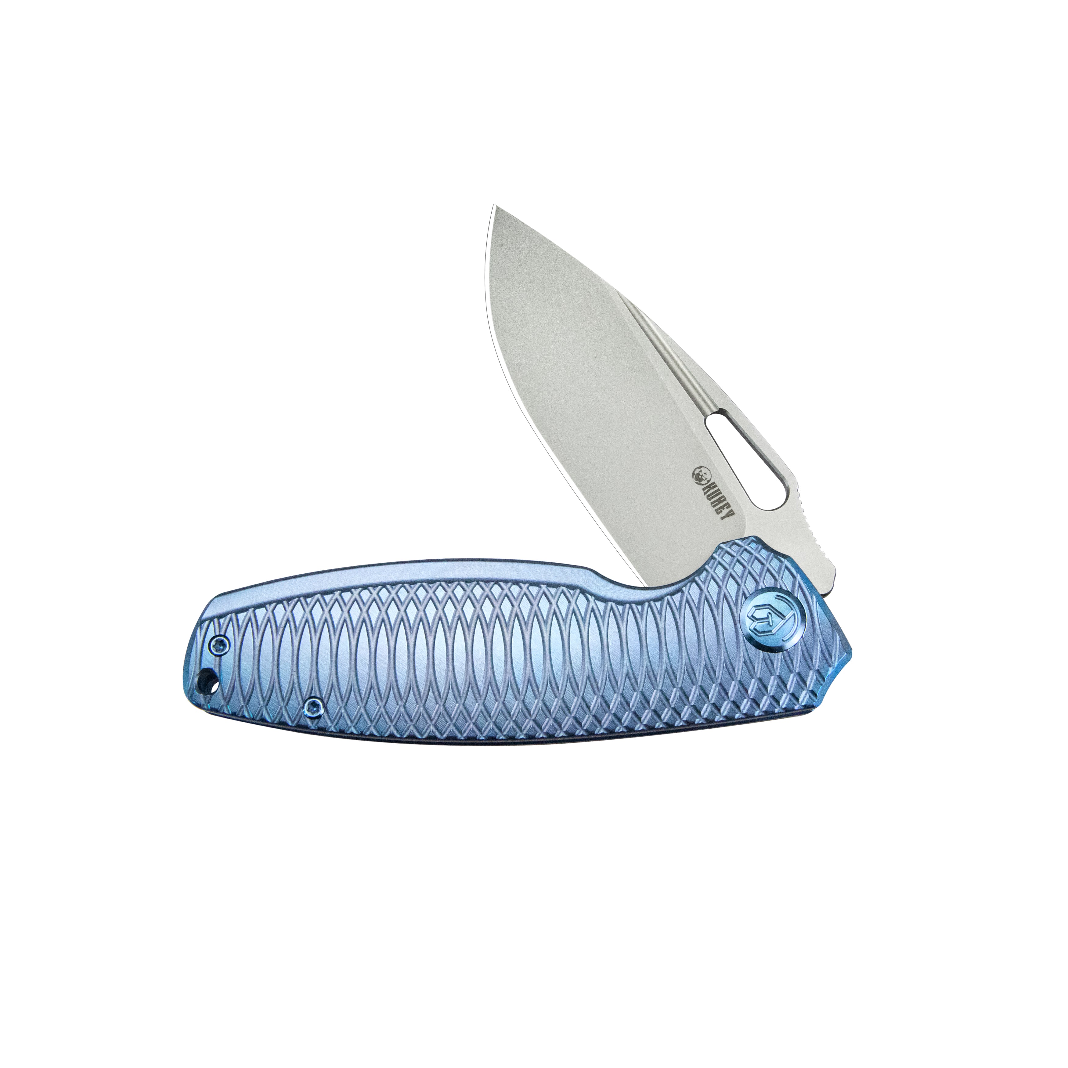 Tityus Frame Lock Flipper Folding Knife Blue Pattern