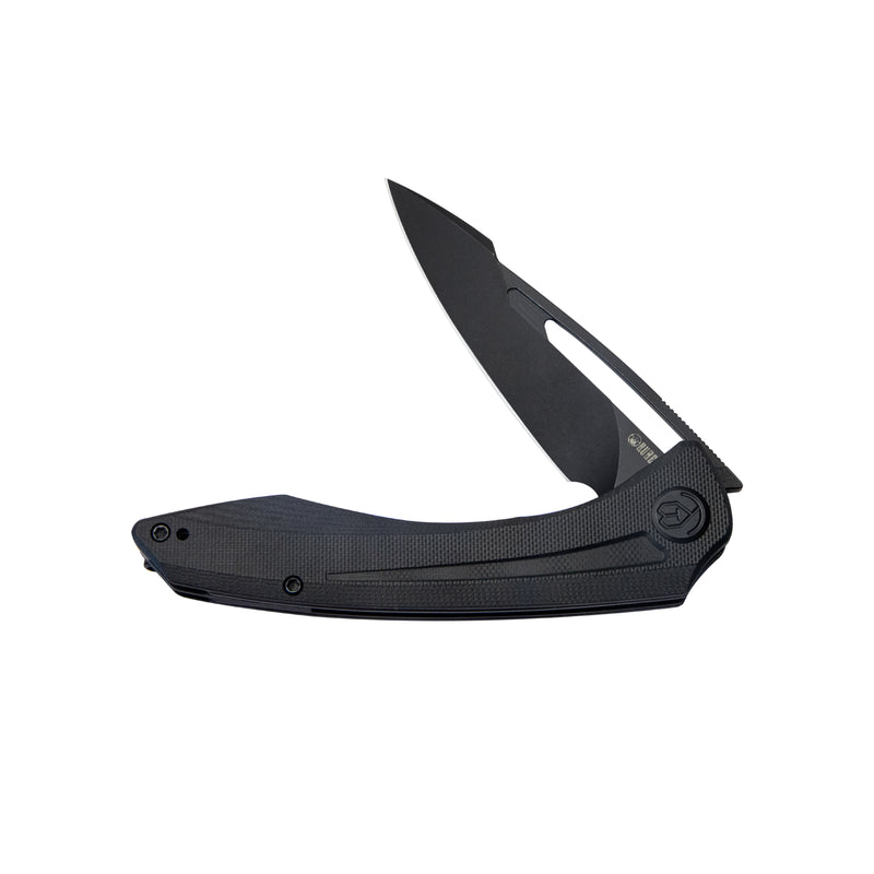 Merced Folding Knife 3.46" Blackwash AUS-10 Blade With Durable Black G10 Handle Reliable Tactical Pocket Knife KU345F