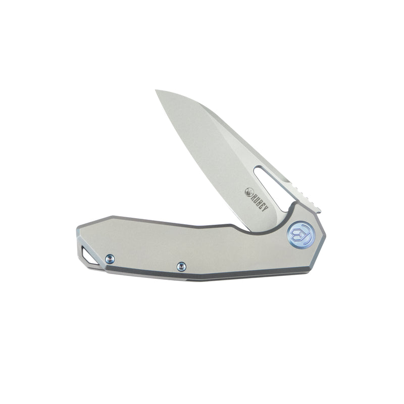 Vagrant Frame Lock Folding Pocket Knife Gray 6AL4V Titanium Handle 2.95" Bead Blasted CPM-S35VN KB284F