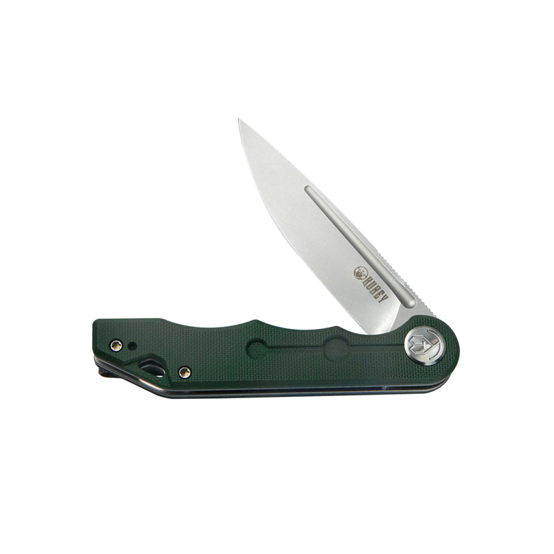 Mizo Liner Lock Flipper Folding Knife Green G10 Handle 3.15" Bead Blast AUS-10 KU312F