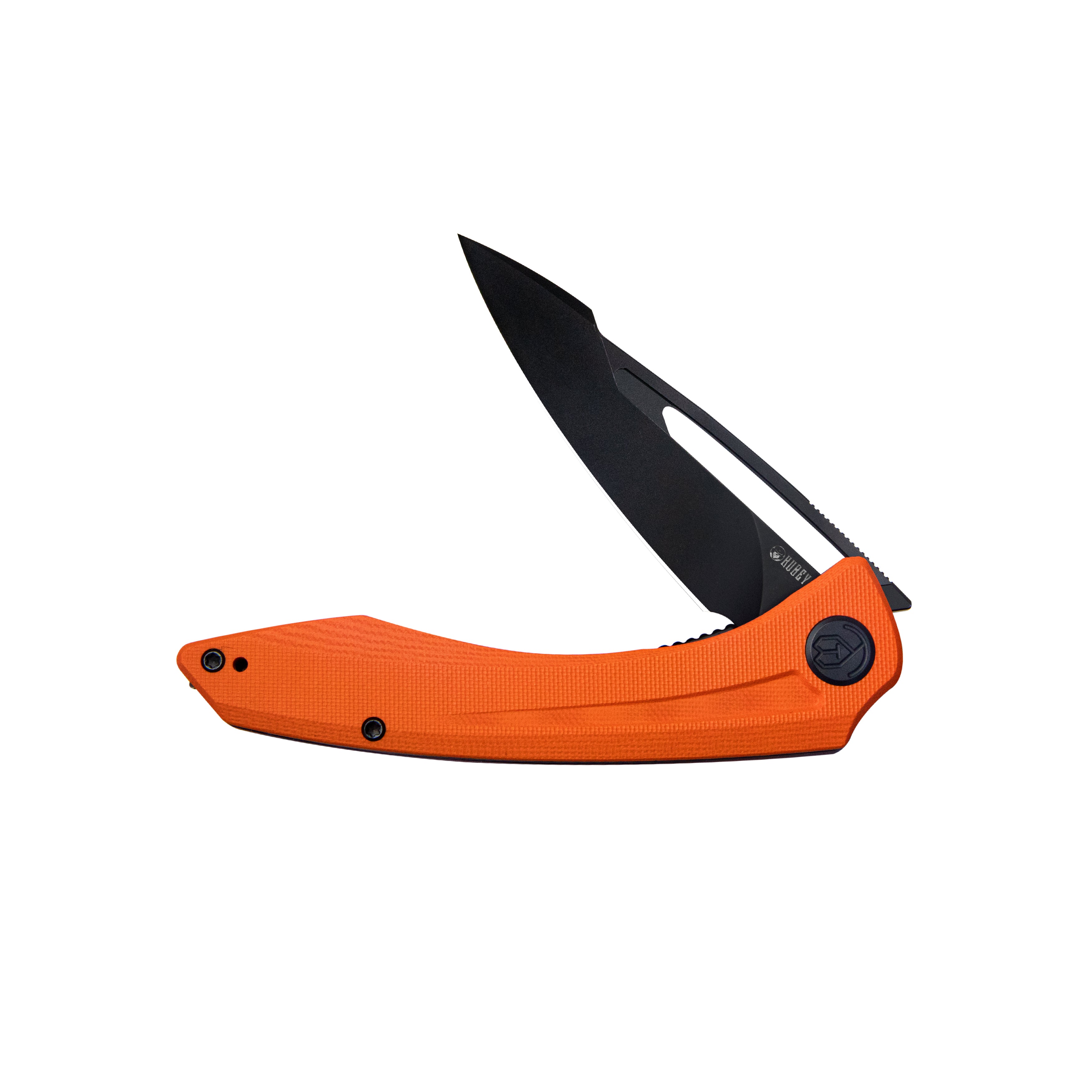 Merced Folding Knife 3.46" Blackwash AUS-10 Blade With Durable Orange G10 Handle Reliable Tactical Pocket Knife KU345G