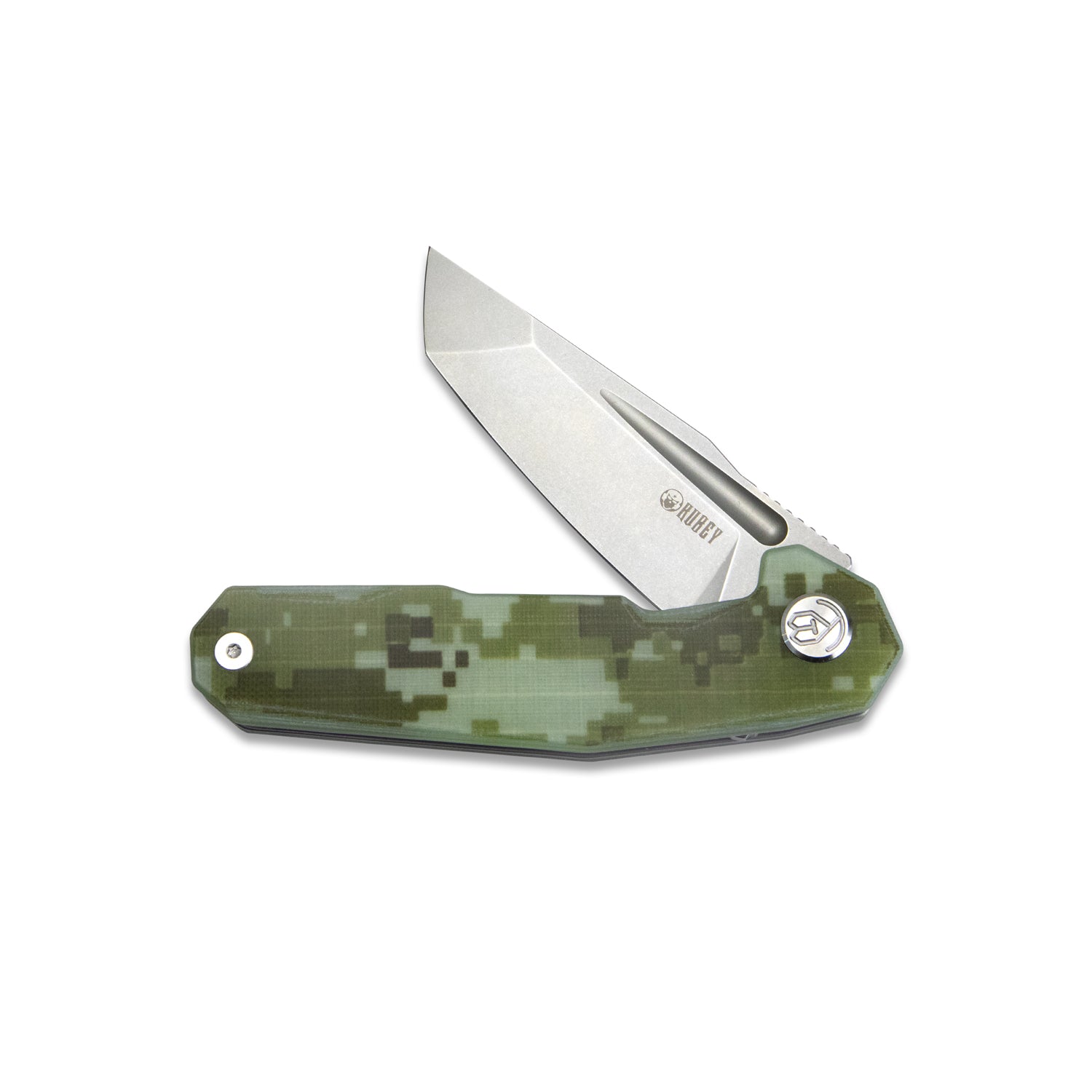 Kubey Carve Liner Lock Tactical Folding Knife Camo G10 Handle 3.27''AUS-10 KB237H