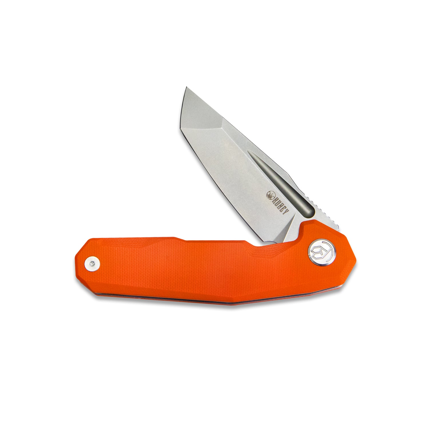 Carve Liner Lock Tactical Folding Knife Orange G10 Handle 3.27'' AUS-10 KB237I