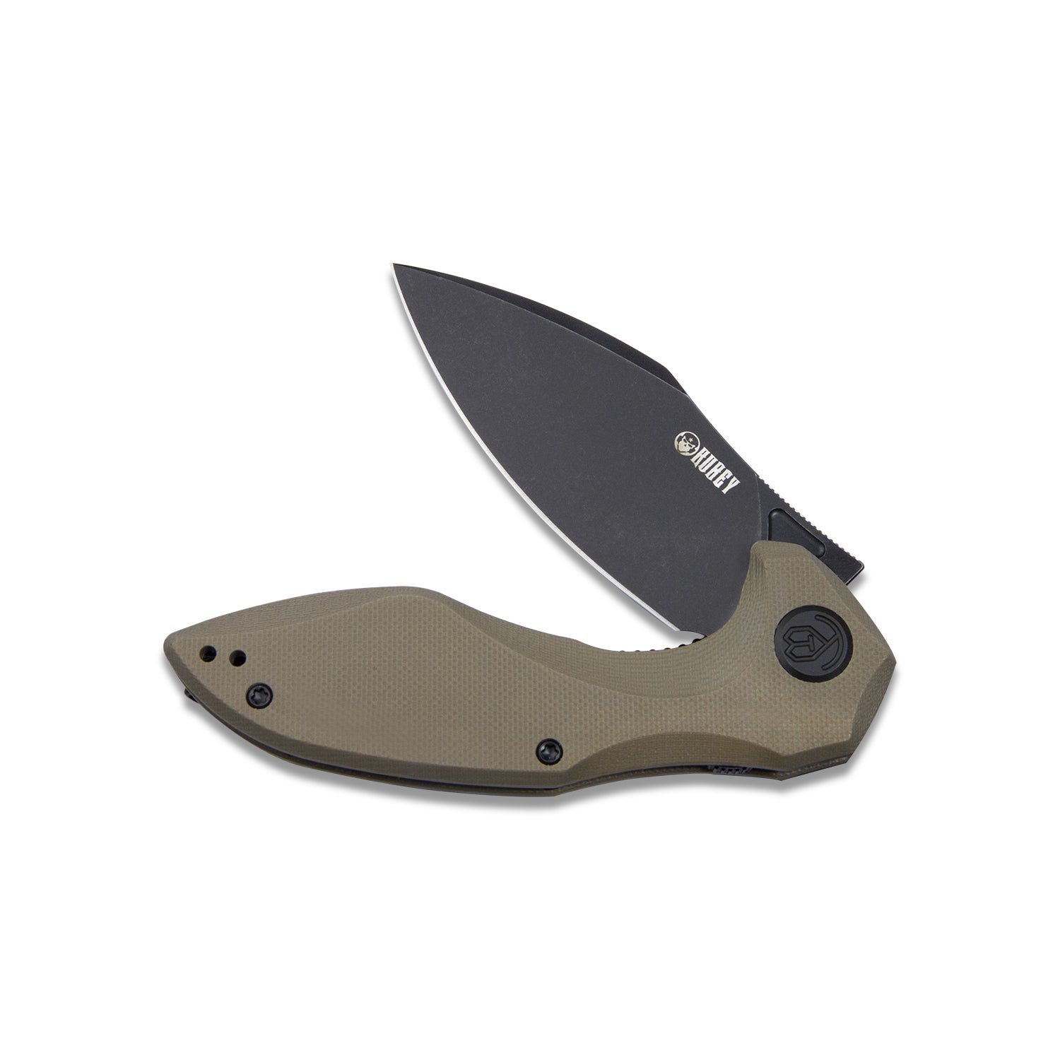 Noble Nest Liner Lock Folding Knife Tan G10 Handle 3.15" Dark Stonewashed D2 KU236I