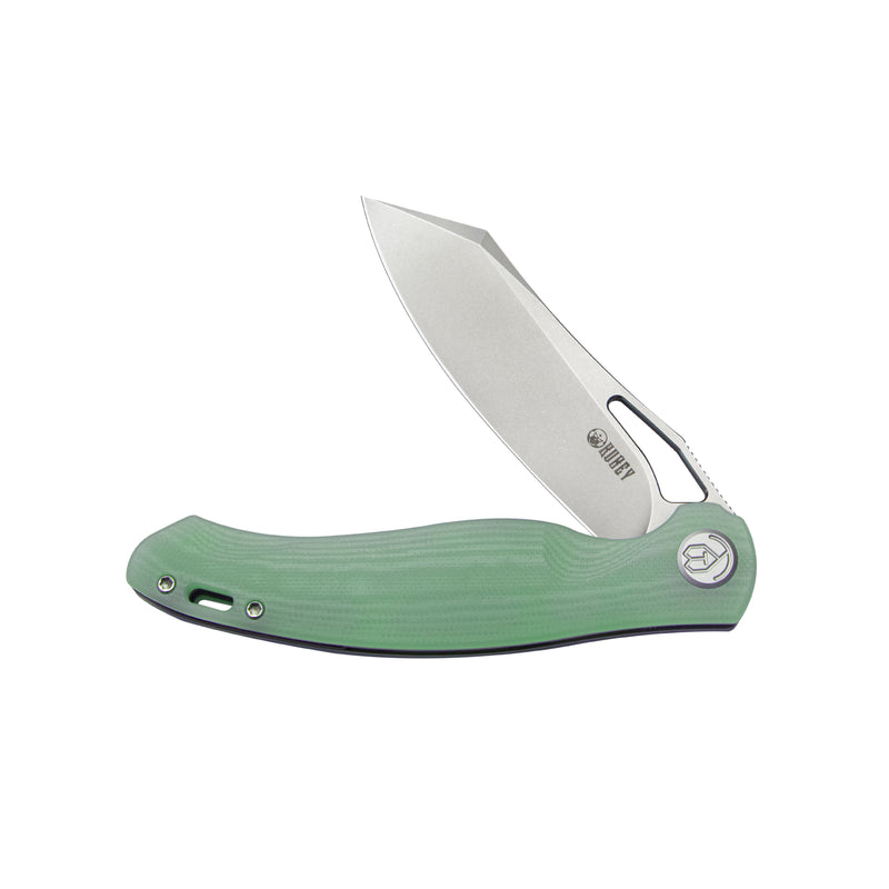 Drake Liner Lock Folding Knife Jade G10 Handle 3.74'' Beadblasted AUS-10 KU239I