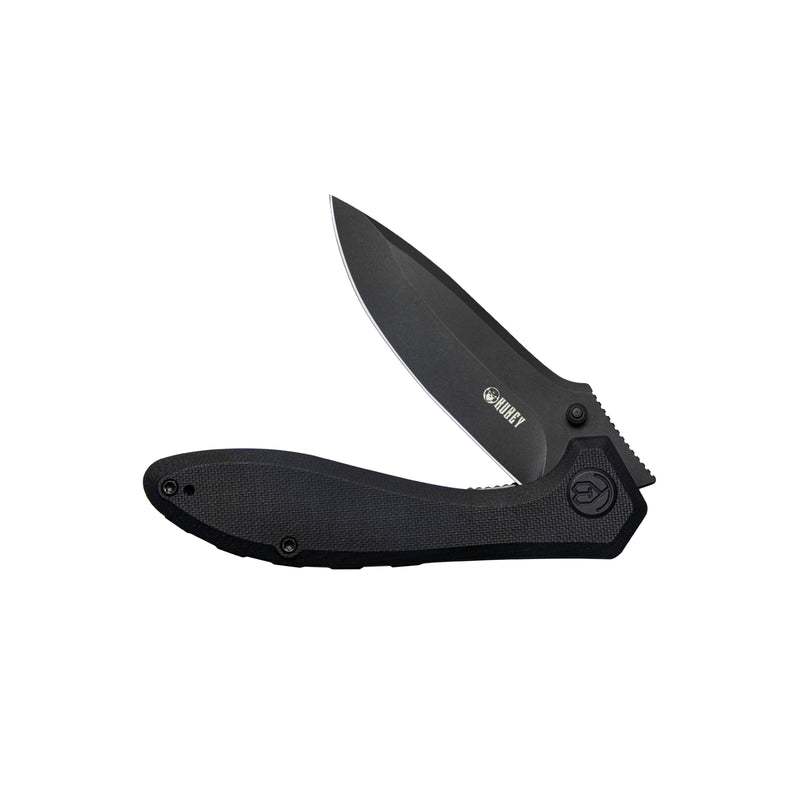 Ruckus Liner Lock Folding Knife Black G10 Handle 3.31" Dark Stonewashed AUS-10 KU314O