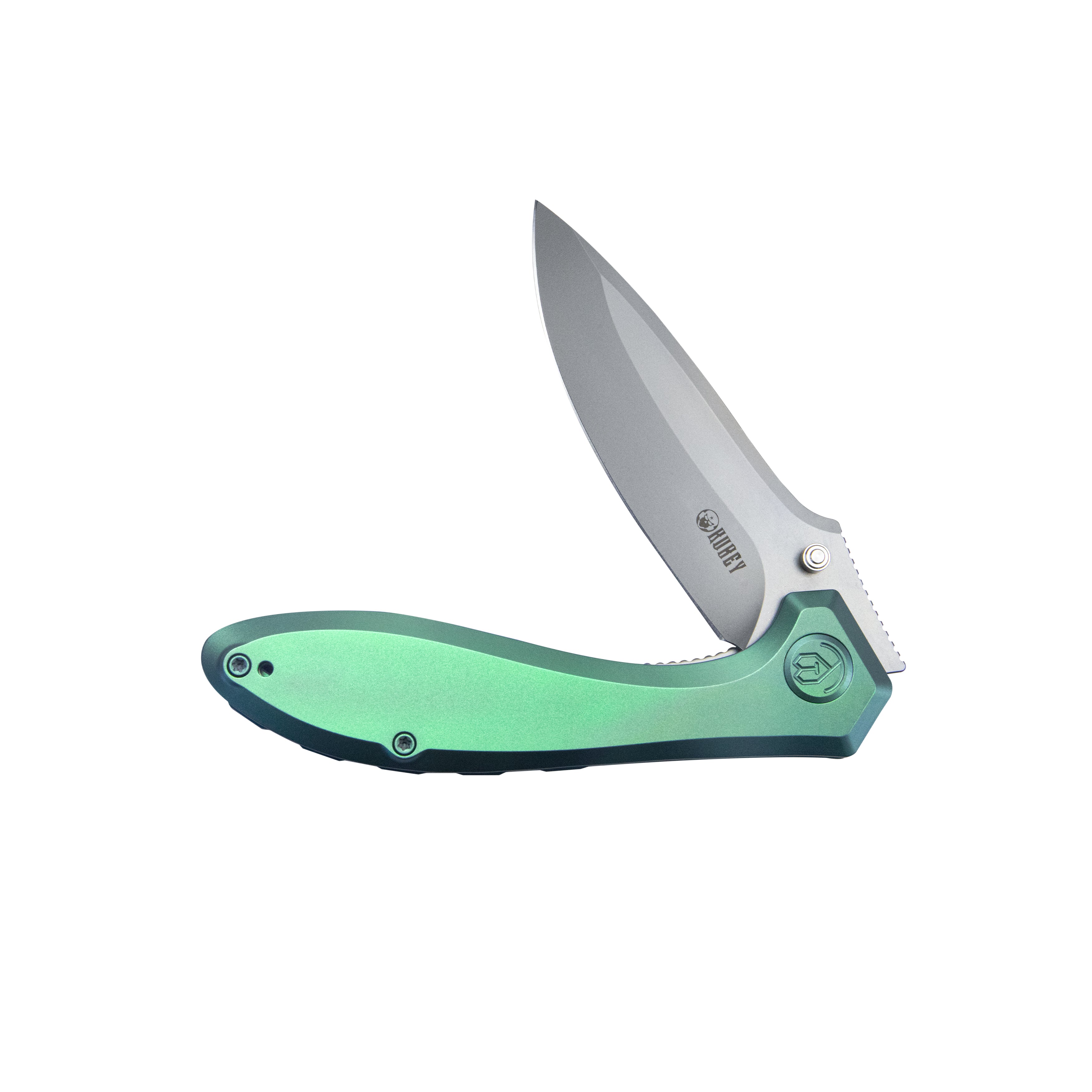 Ruckus Liner Lock Folding Knife Green Ti Handle 3.31" Bead Blasted CPM 20CV KB314S