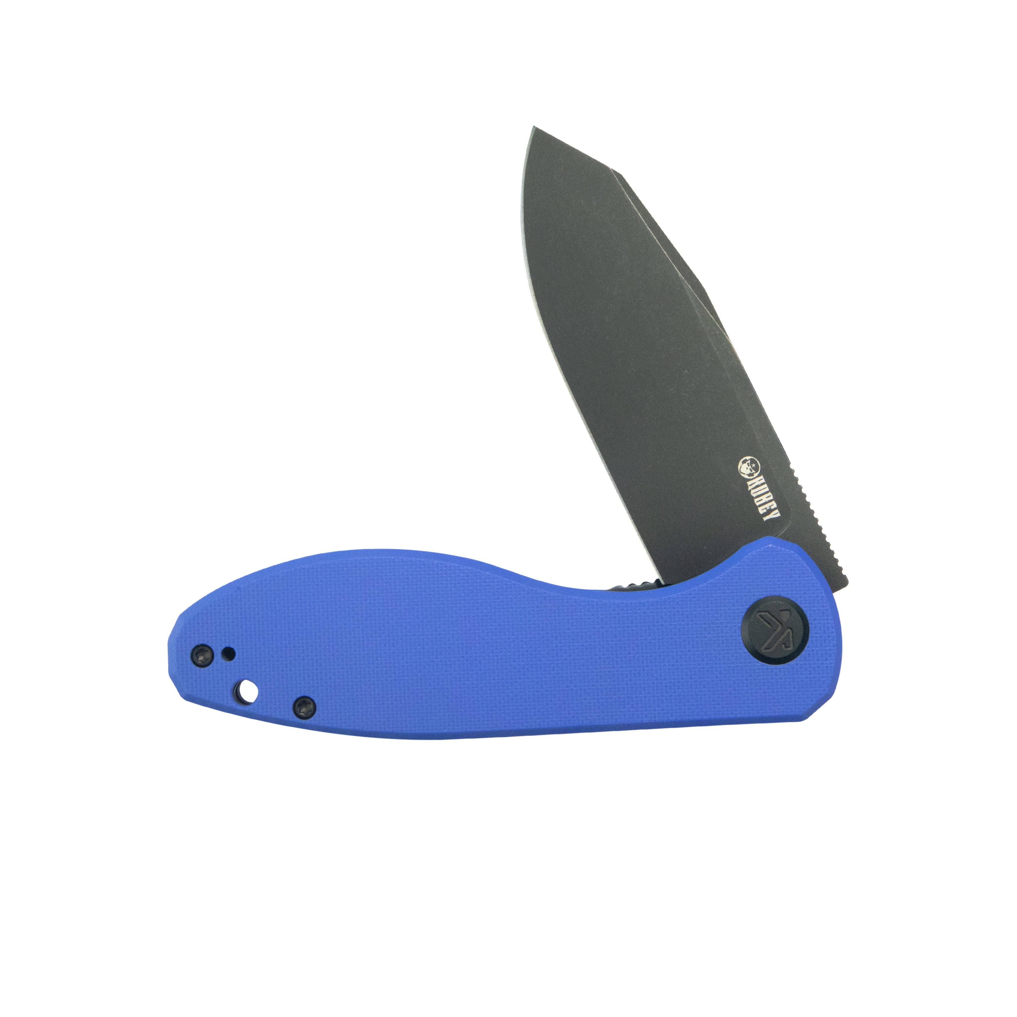 Master Chief Outdoor Folding Pocket Knife Blue G10 Handle 3.43" Blackwash 14C28N KU358P