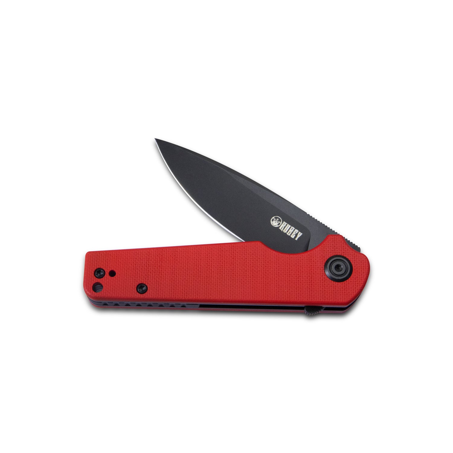 Wolverine Liner Lock Folding Knife Red G10 Handle 2.91"  Dark Stonewashed D2 KU233E