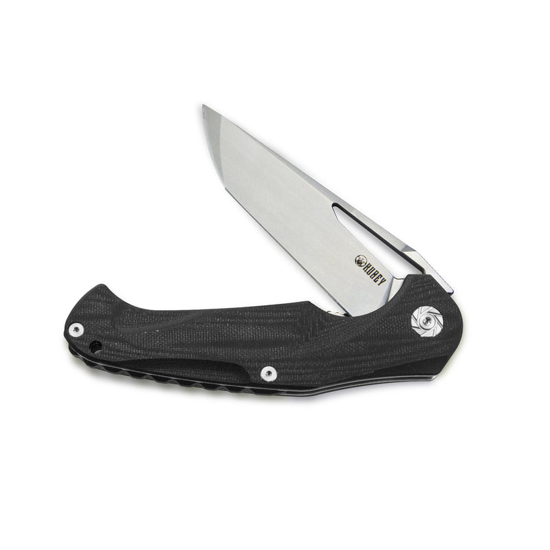 Dugu Liner Lock Folding Knife Black G10 Handle (3.66'' Stone Wash Fininsh D2 Blade) KU210C-NEW