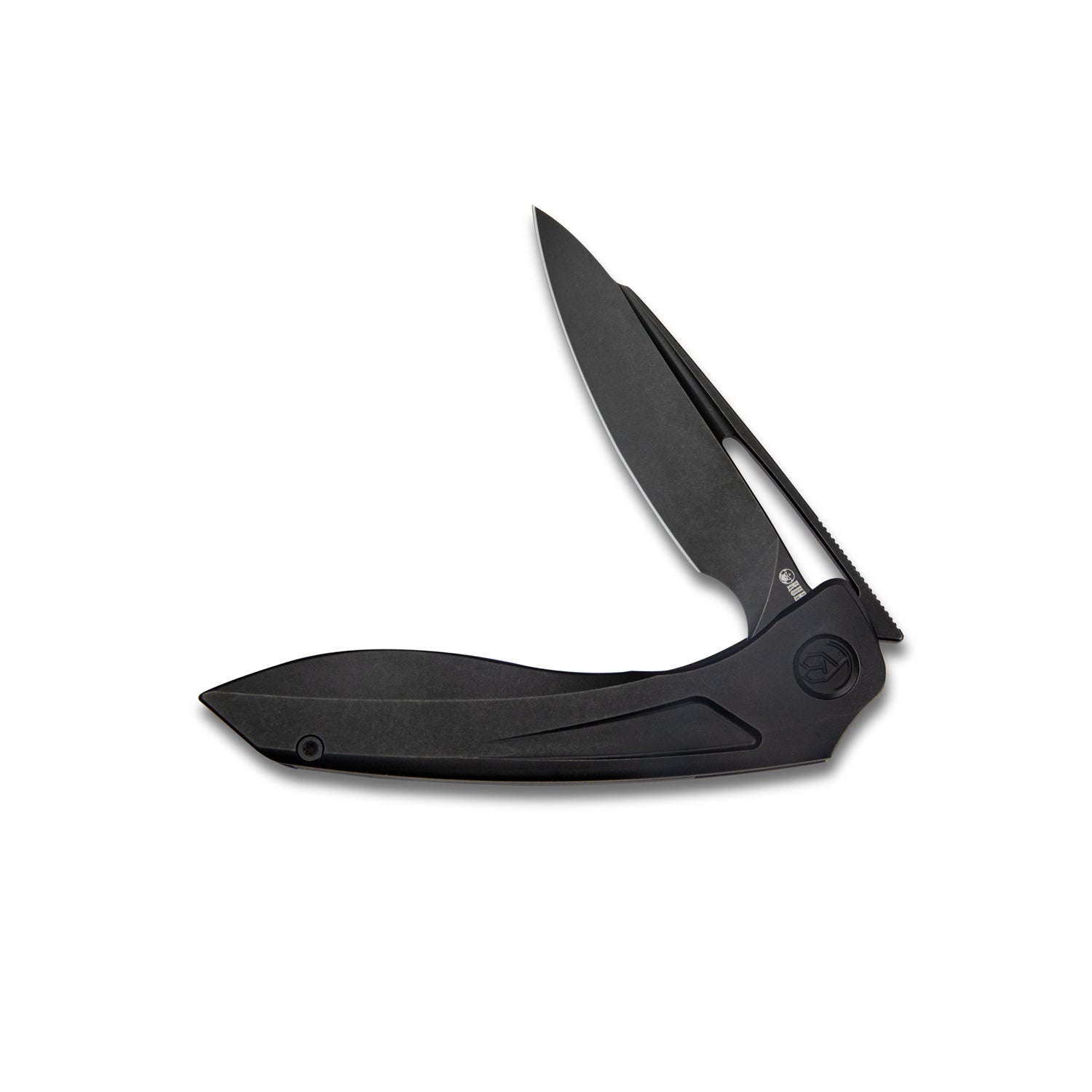 Kubey Velocé Frame Everyday Carry Gentlmans Pocket Knife Black Ti Hand