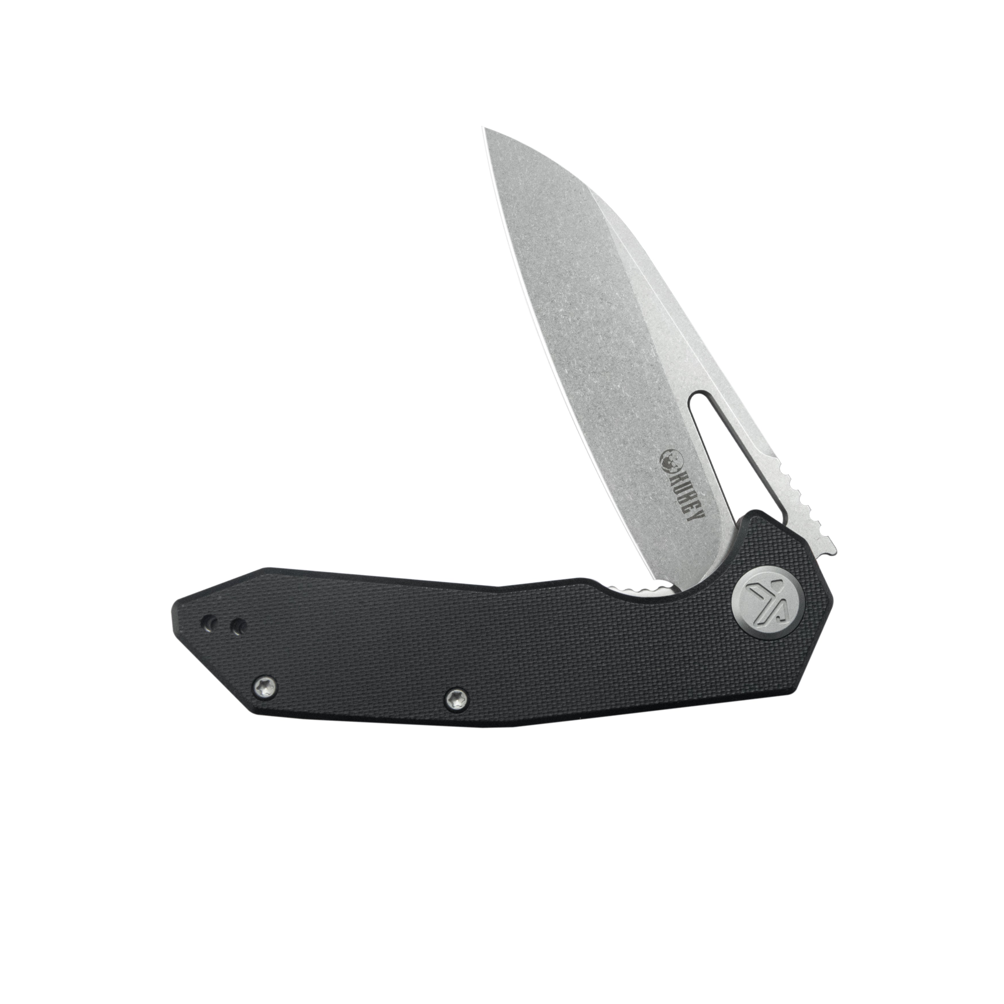 KubeyVagrant Liner Lock Folding Knife Black G10 Handle 3.1" Beadblast 14C28N KU291N