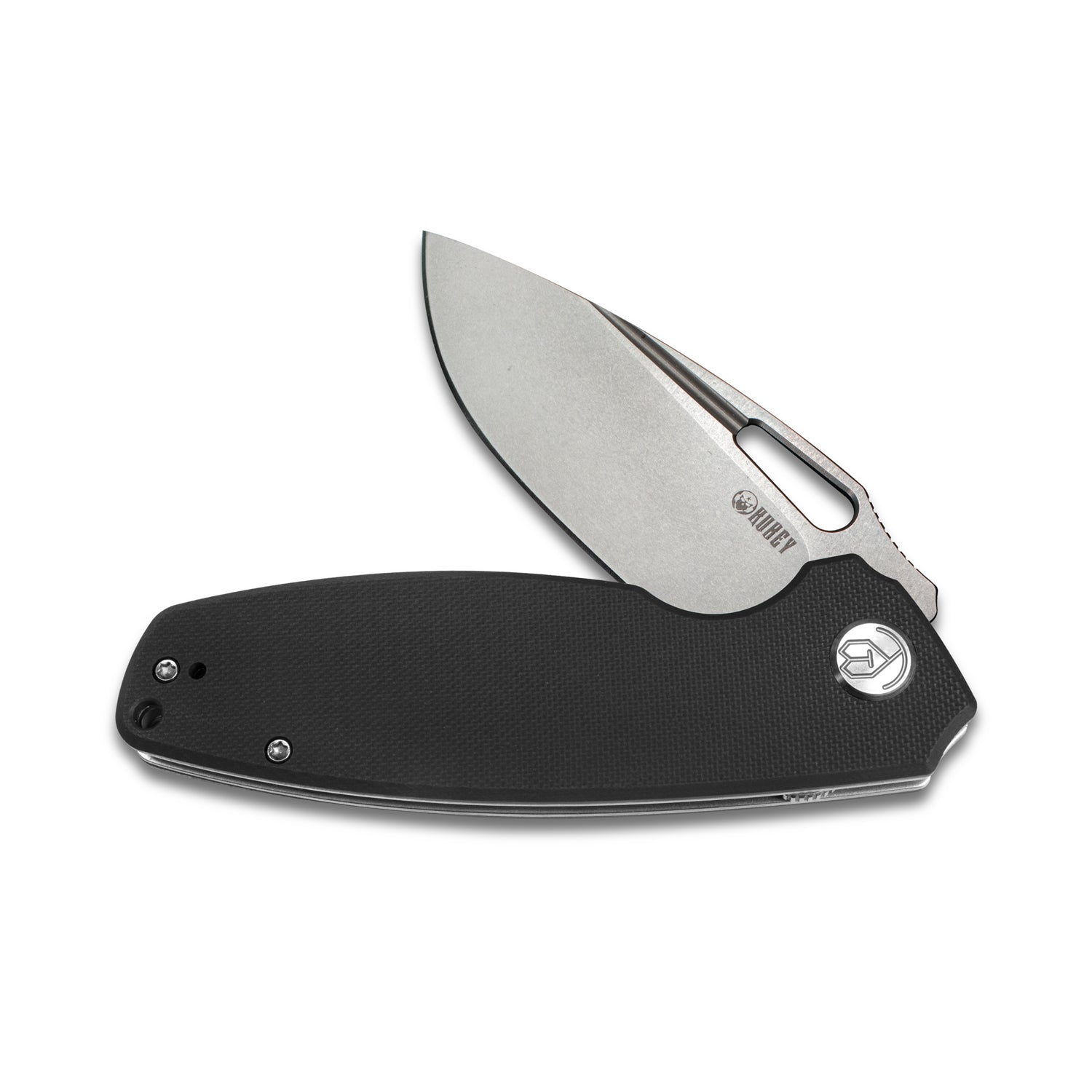 Tityus Liner Lock Flipper Folding Knife Black G10 Handle household knives 3.39" Bead Blasted D2 KU322A