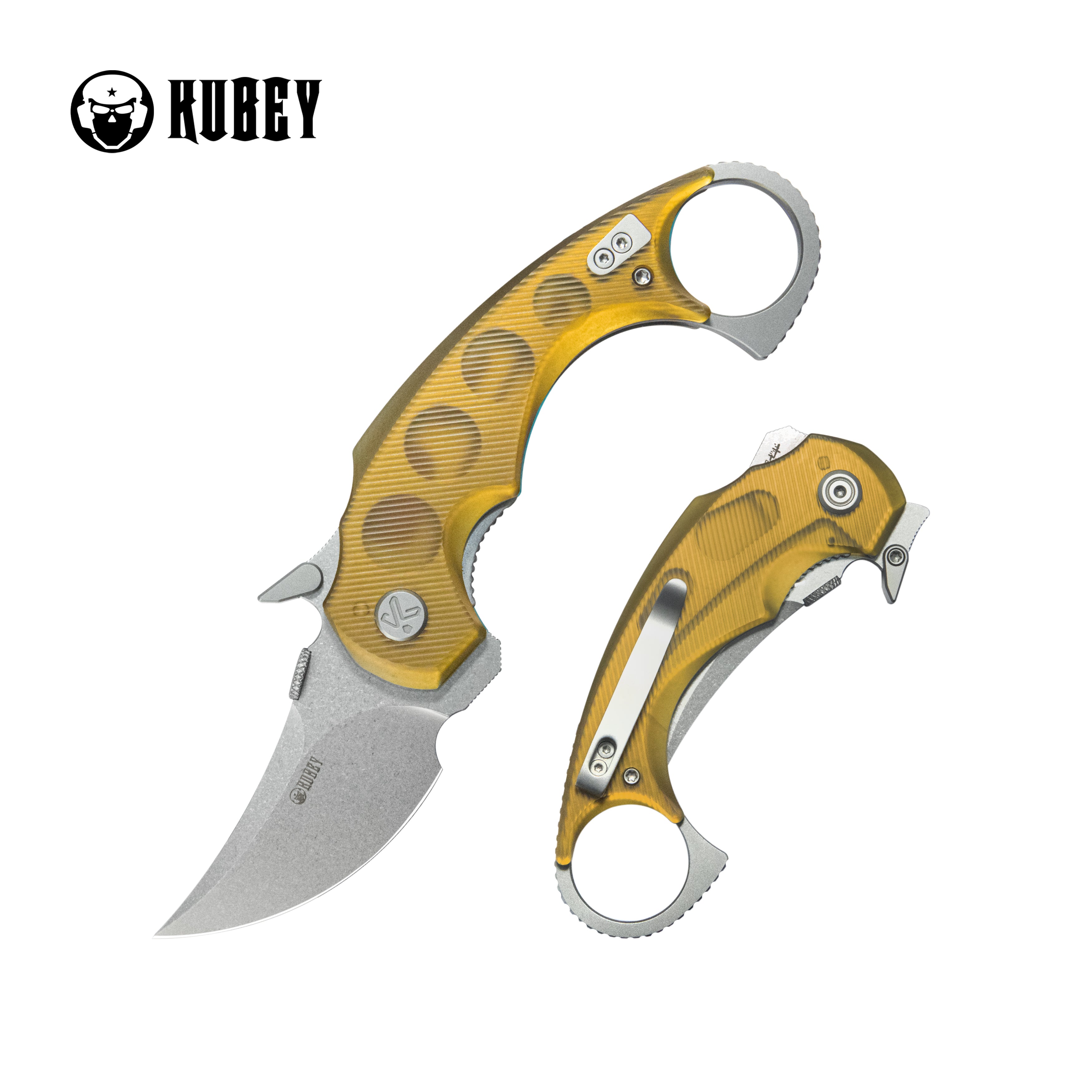 Jaw Pikal Karambit Folding Knife Ultem Handle 2.52" Sandblast 14C28N Blade KU440C