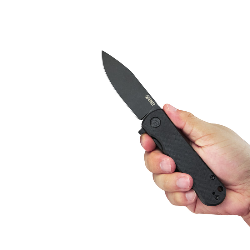 NEO Outdoor Folding Pocket Knife Black G10 Handle 3.43" Blackwash AUS-10 KU371B