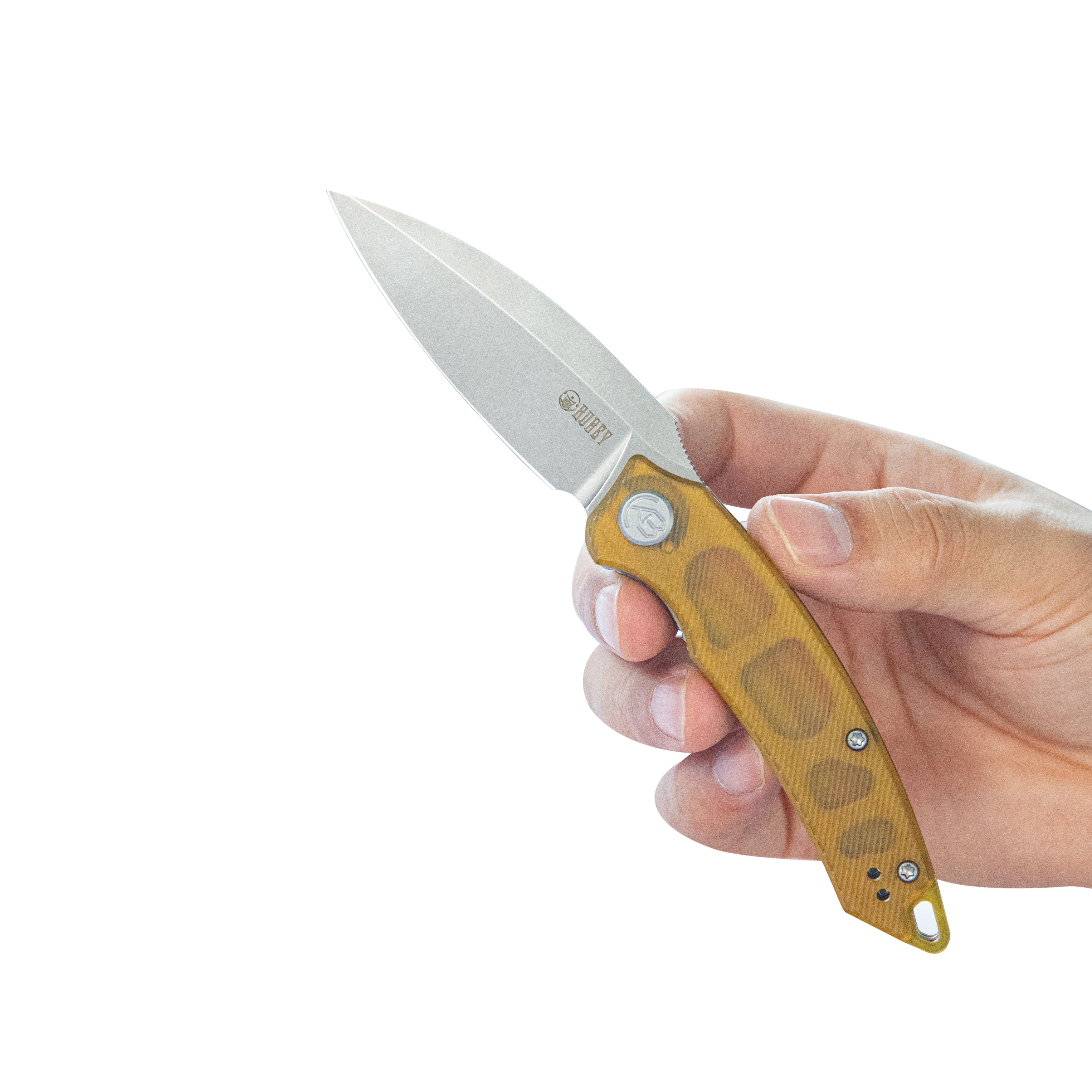 Leaf Liner Lock Front Flipper Folding Knife Ultem Handle 2.99" Beadblast AUS-10 KU333G