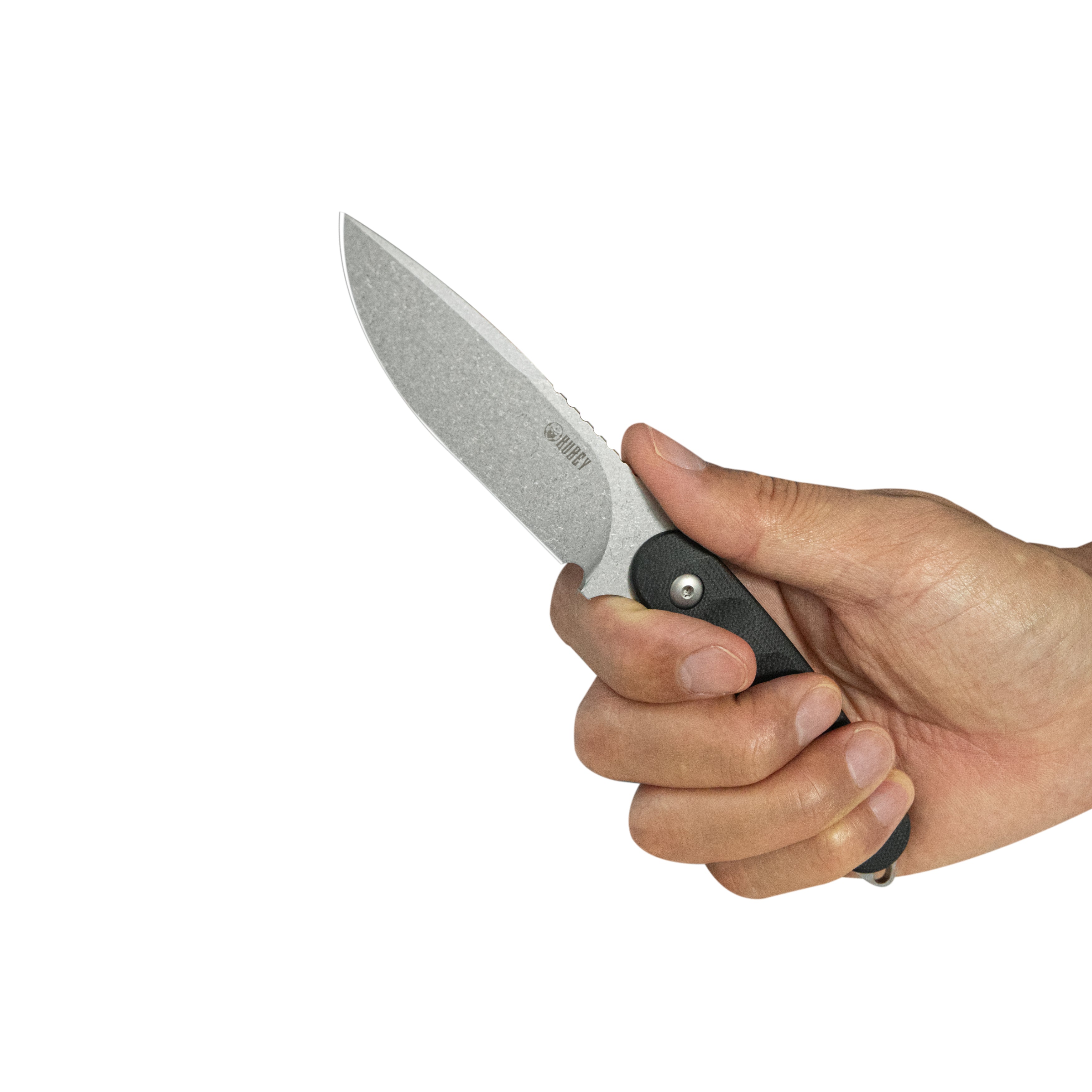 Kubey Civet Fixed Blade Knife Black G-10 Handle 3.74