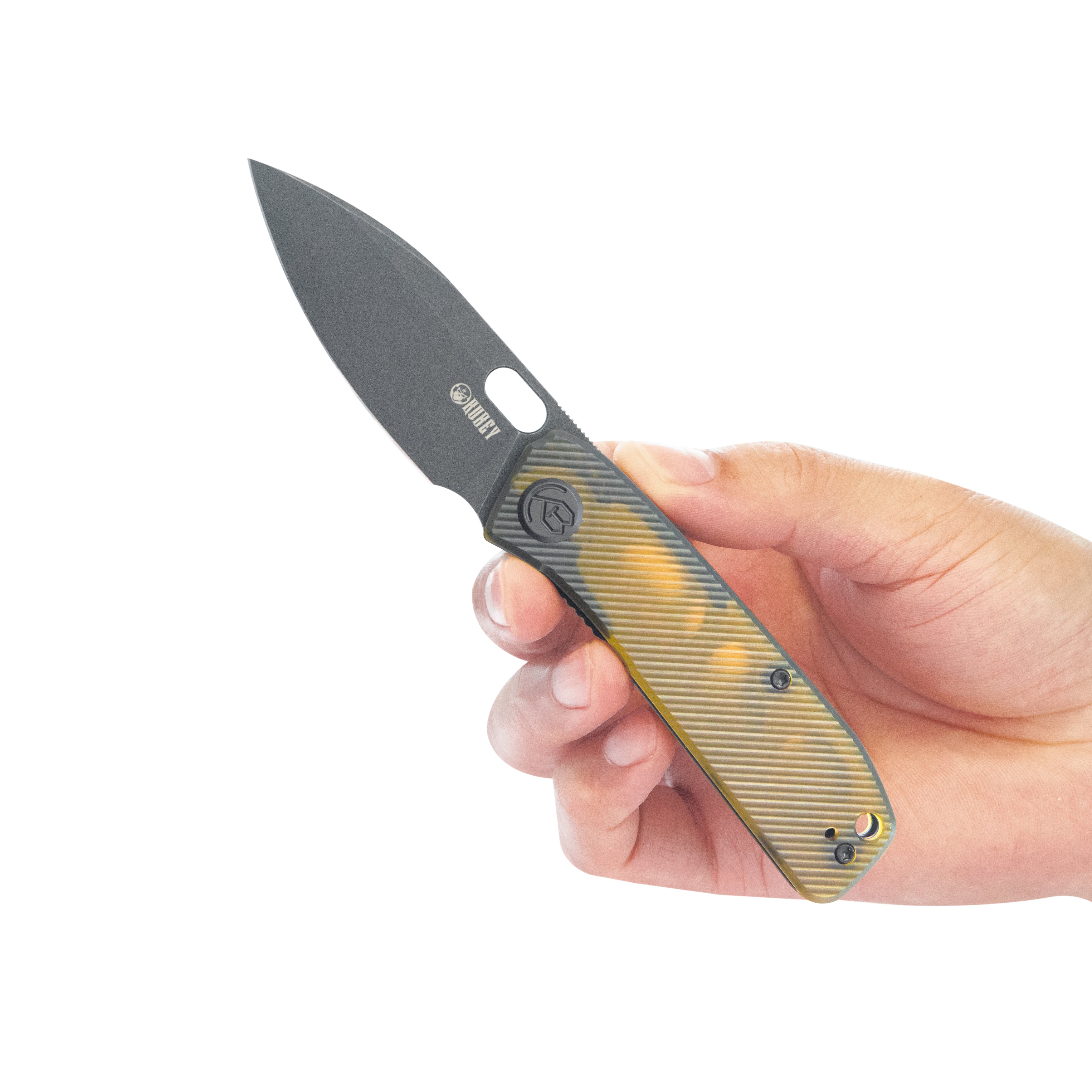 Kubey Hyde Liner Lock EDC Pocket Knife Ultem Handle 2.95