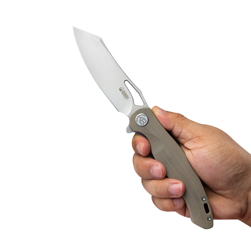 Drake Liner Lock Folding Knife Tan G10 Handle 3.74'' Beadblasted AUS-10 KU239J