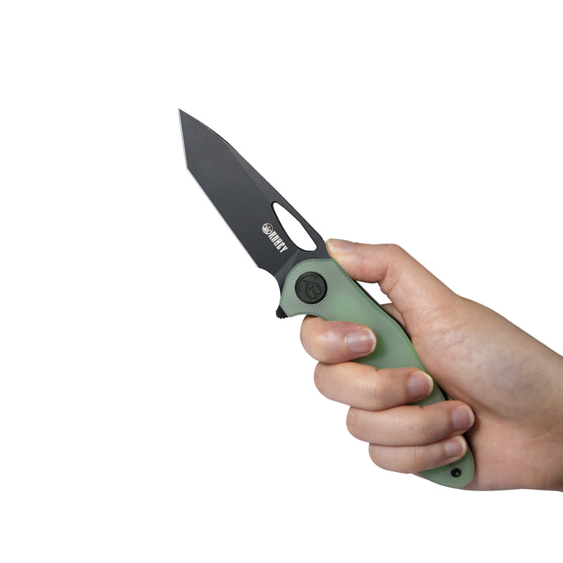 Dugu Liner Lock Folding Knife Jade G10 Handle 2.91'' Dark Stonewashed 14C28N Blade KU159E