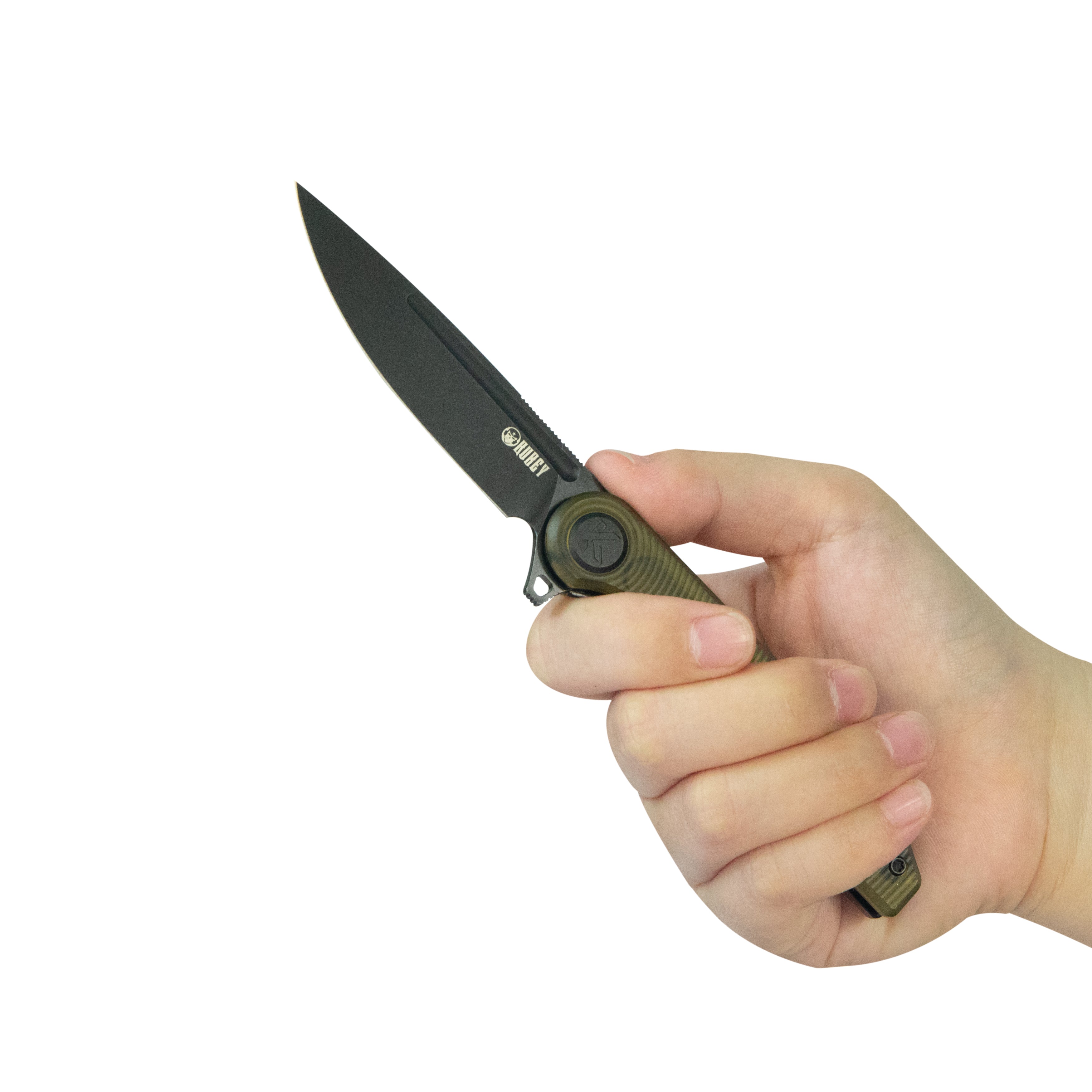 Mizo Liner Lock Flipper Folding Knife Ultem Handle 3.15" Blackwash 14C28N KU312W