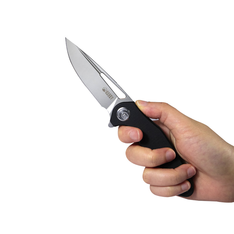 Dugu Liner Lock Folding Knife Black G10 Handle 2.91'' Sand Blasted 14C28N Blade KU210E NEW