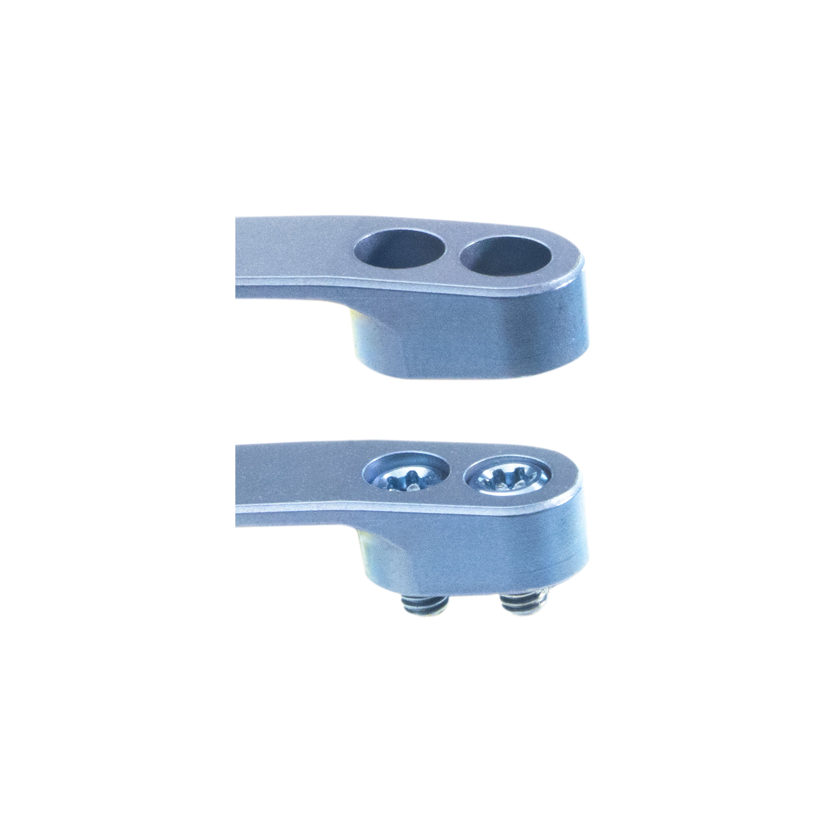 Kubey Titanium Clip for Folding Knives, 2 Pieces with 4 Screws, Blue/Blue, KH036