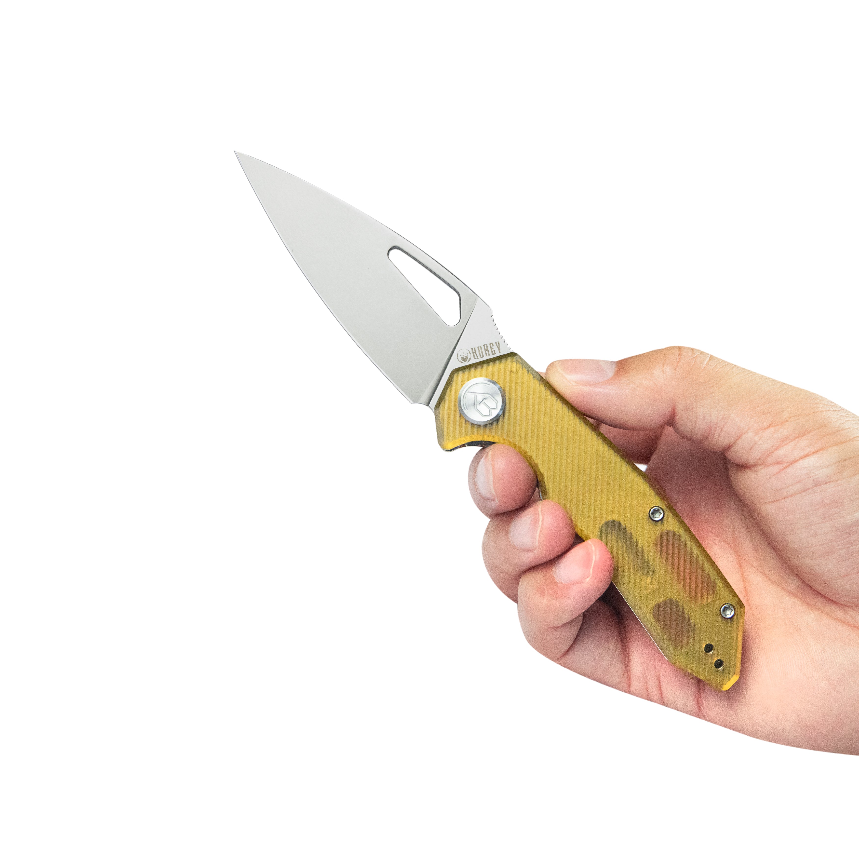 Coeus Liner Lock Thumb Open Folding Knife Ultem Handle Kitchen knives 3.11" Bead Blasted D2 KU122P