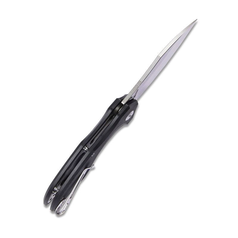 Noble Nest Liner Lock Folding Knife Black G10 Handle 3.15" Bead Blasted D2 KU236A