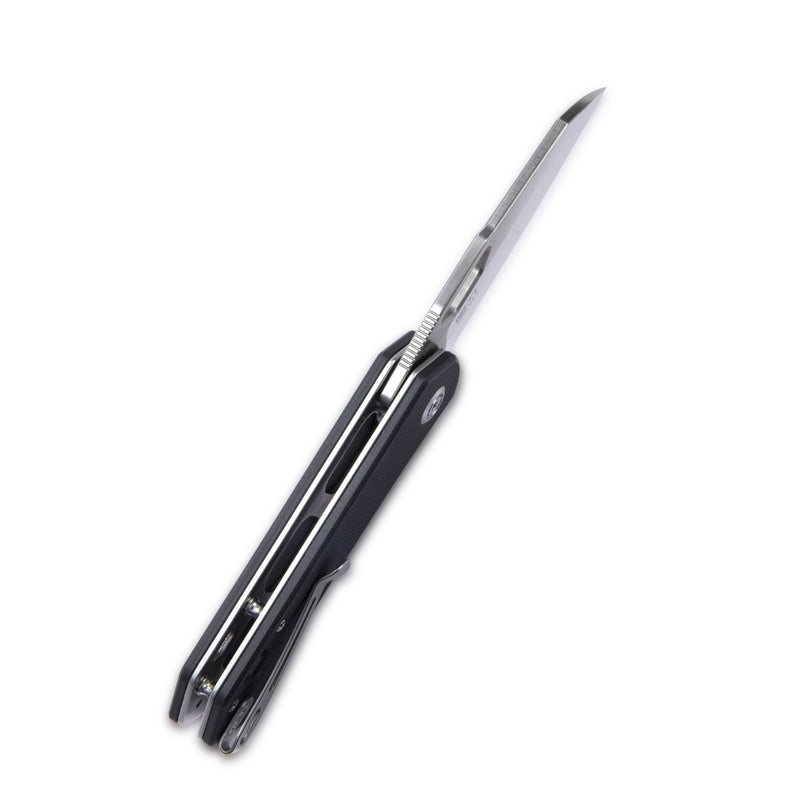 Duroc Liner Lock Flipper Folding Knife Black G10 Handle 2.91" Satin D2 KU332A