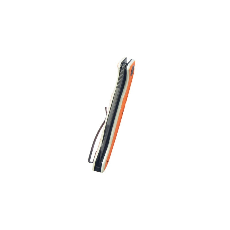 RBC-1 Outdoor Flipper Knife Orange White G10 Handle 3.46" Blackwash 14C28N KU373B