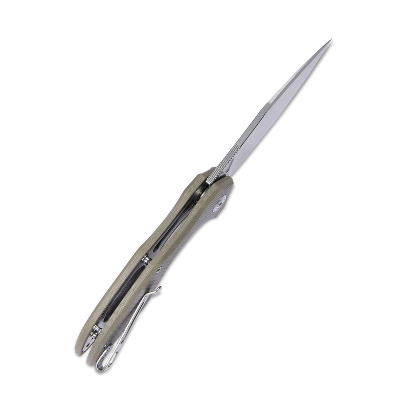 Noble Nest Liner Lock Folding Knife Tan G10 Handle 3.15" Bead Blasted D2 KU236C