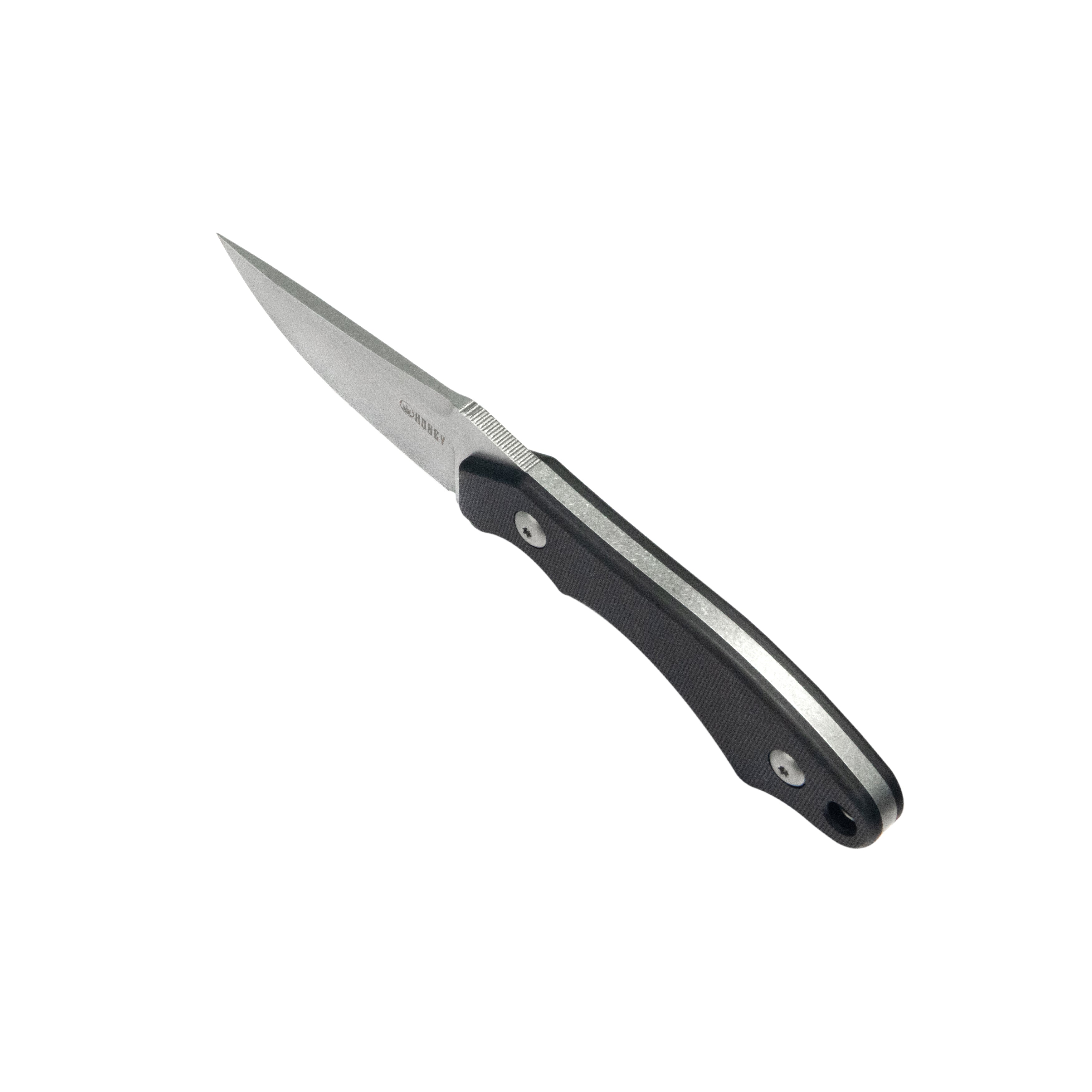 TLB II Clip Point EDC Fixed Blade Knife Black G10 4" Beadblast 14C28N with Kydex Sheath KU468A