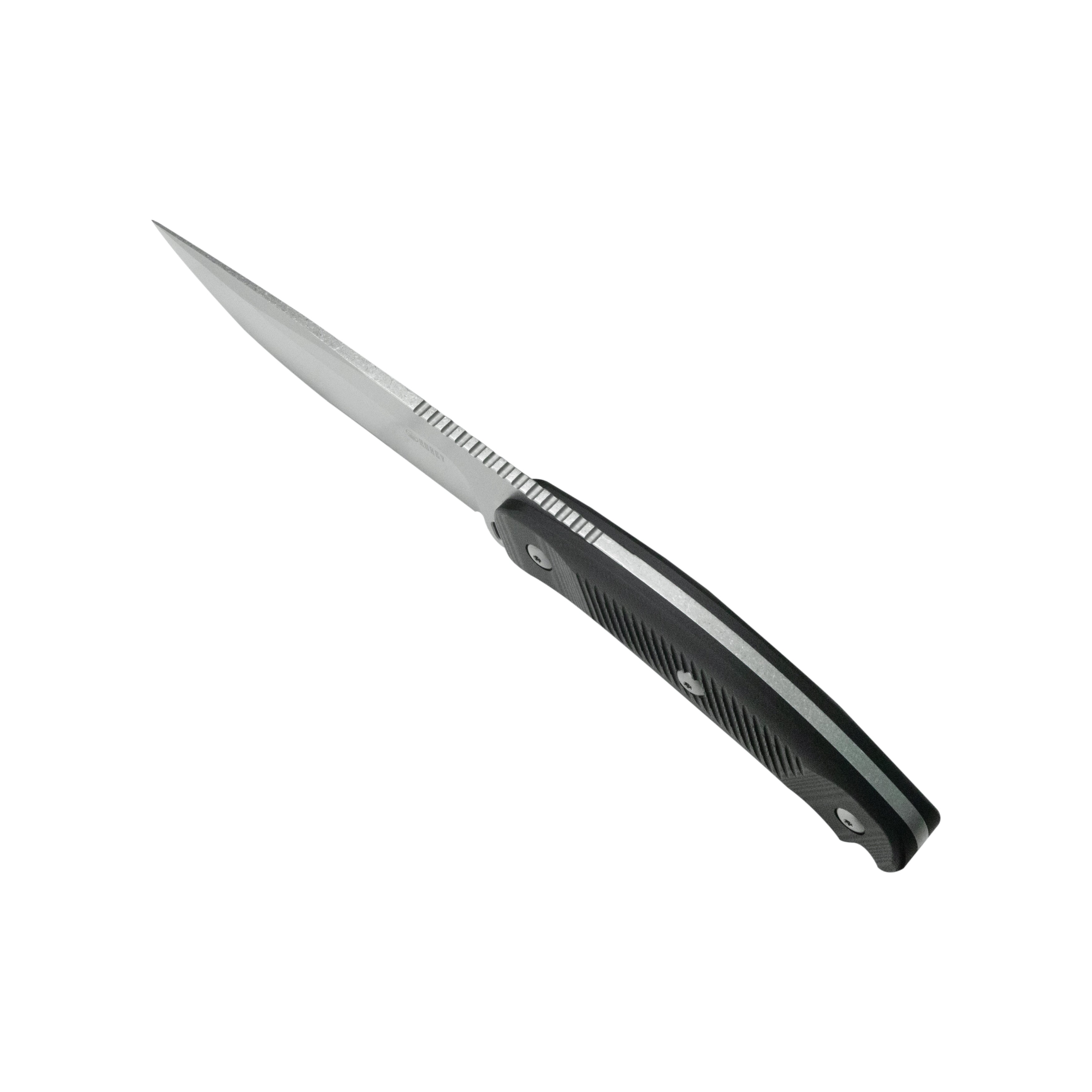 Kubey Bearcat Fixed Blade Knife Black G-10 Handle 4.73" Beadblast 14C28N Blade KU426A