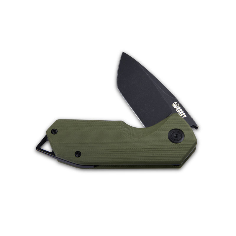 Campe Nest Liner Lock EDC Flipper Knife Green G10 Handle 2.36" Dark Stonewashed D2 KU203H