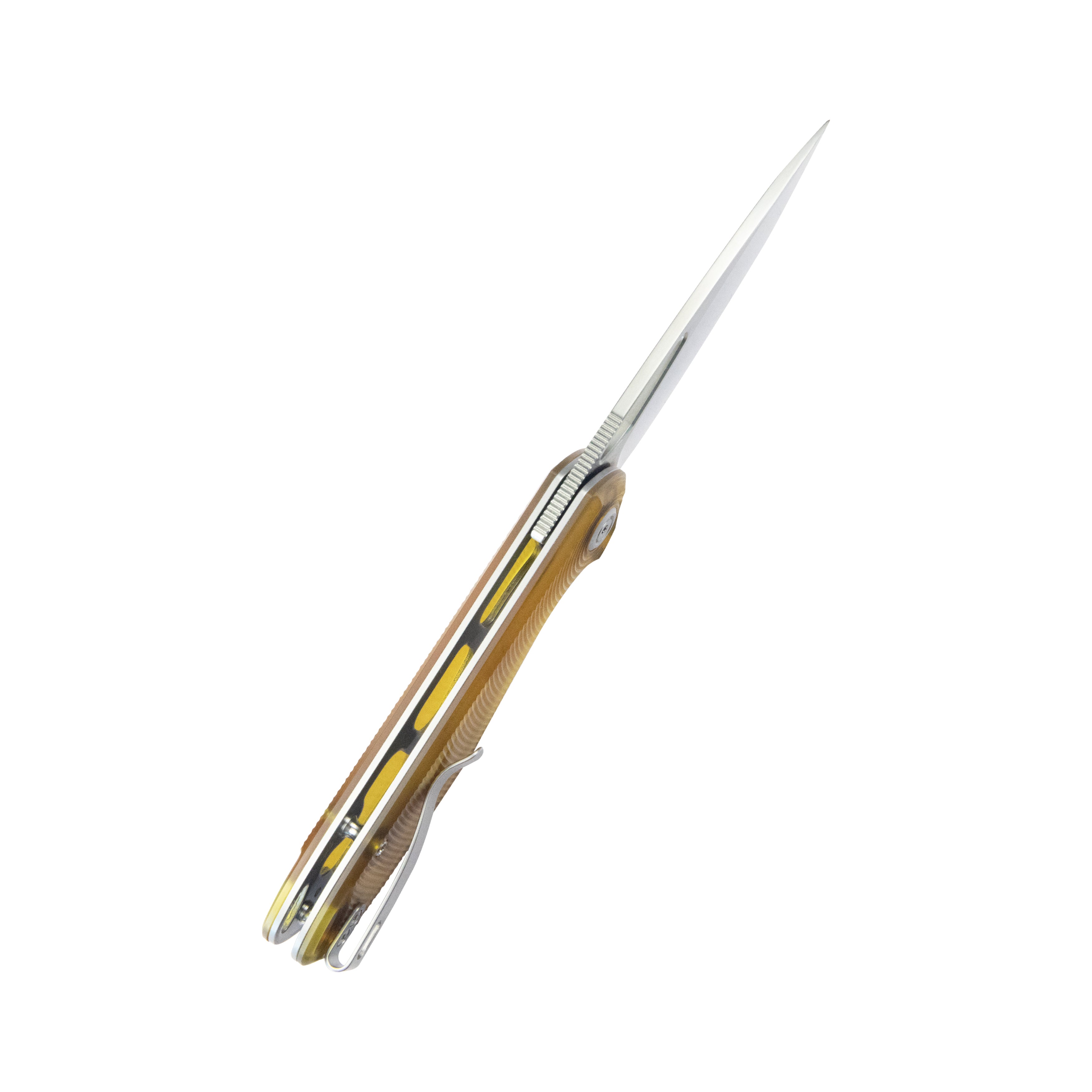 Doris Liner Lock Front Flipper Folding Knife Ultem Handle 3.27" Satin Finish 14C28N KU324H