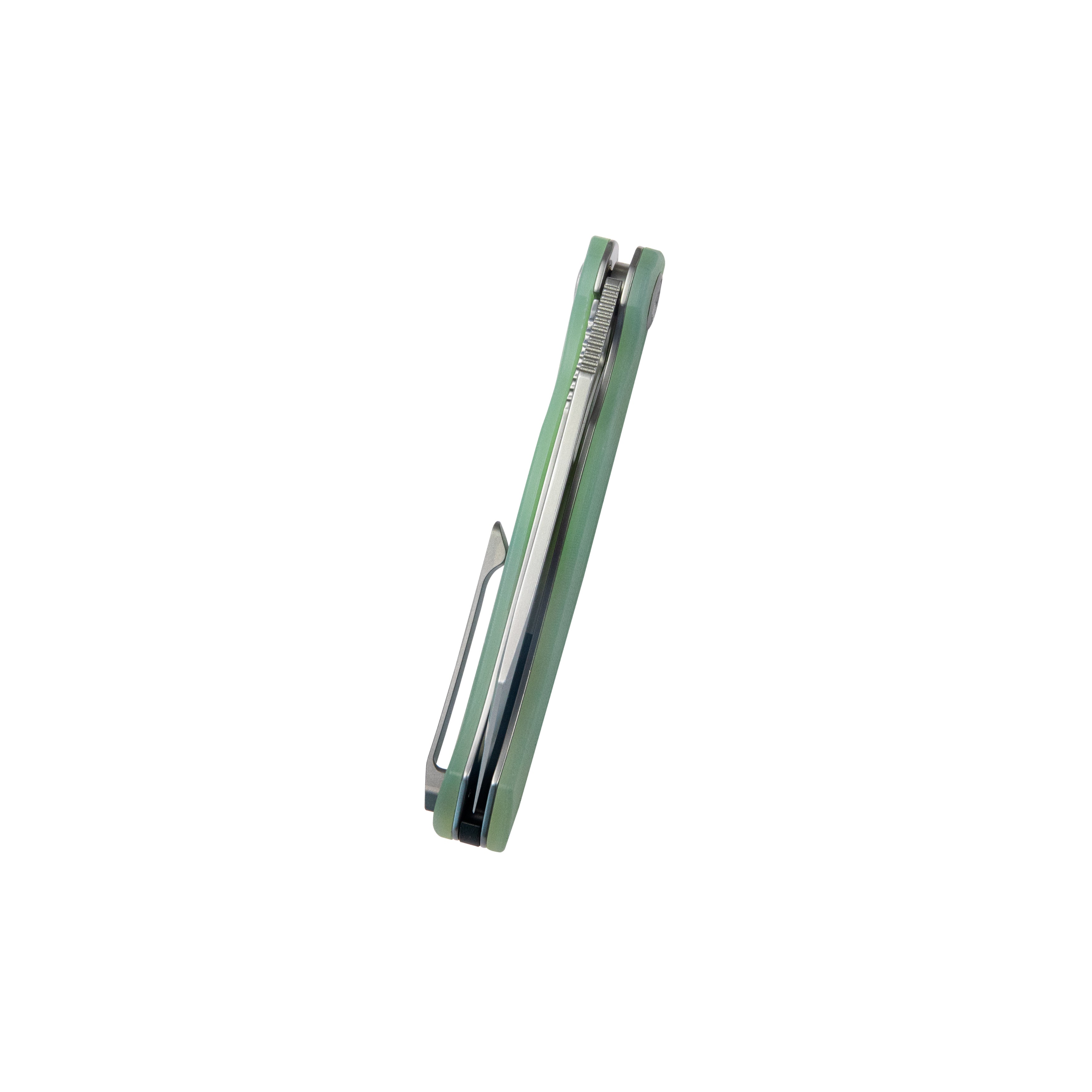 Drake Liner Lock Folding Knife Jade G10 Handle 3.74