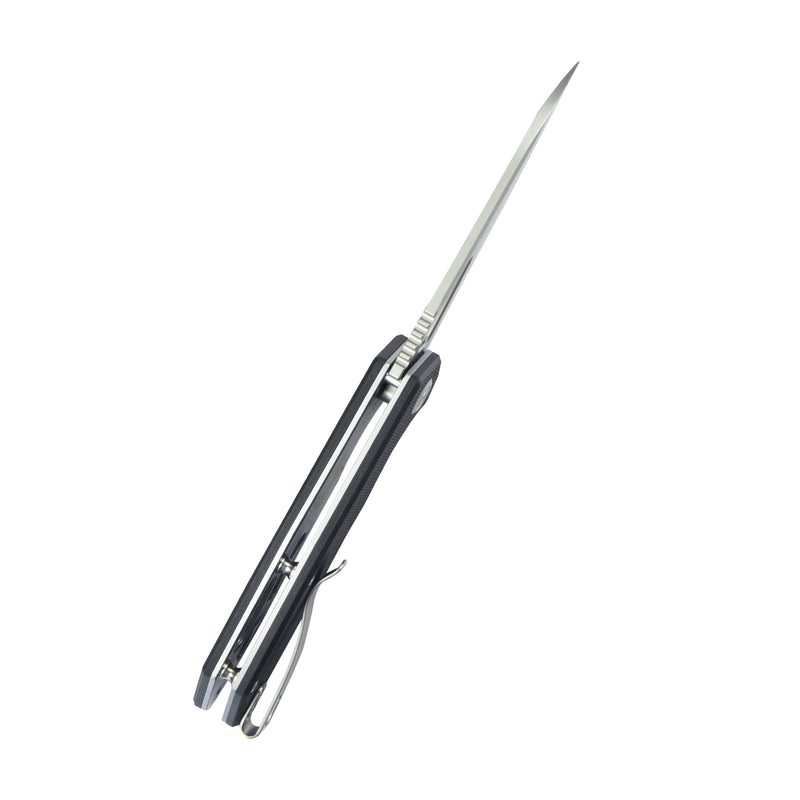 Vagrant Liner Lock Folding Knife Black G10 Handle 3.1" Sandblast 14C28N KU291N