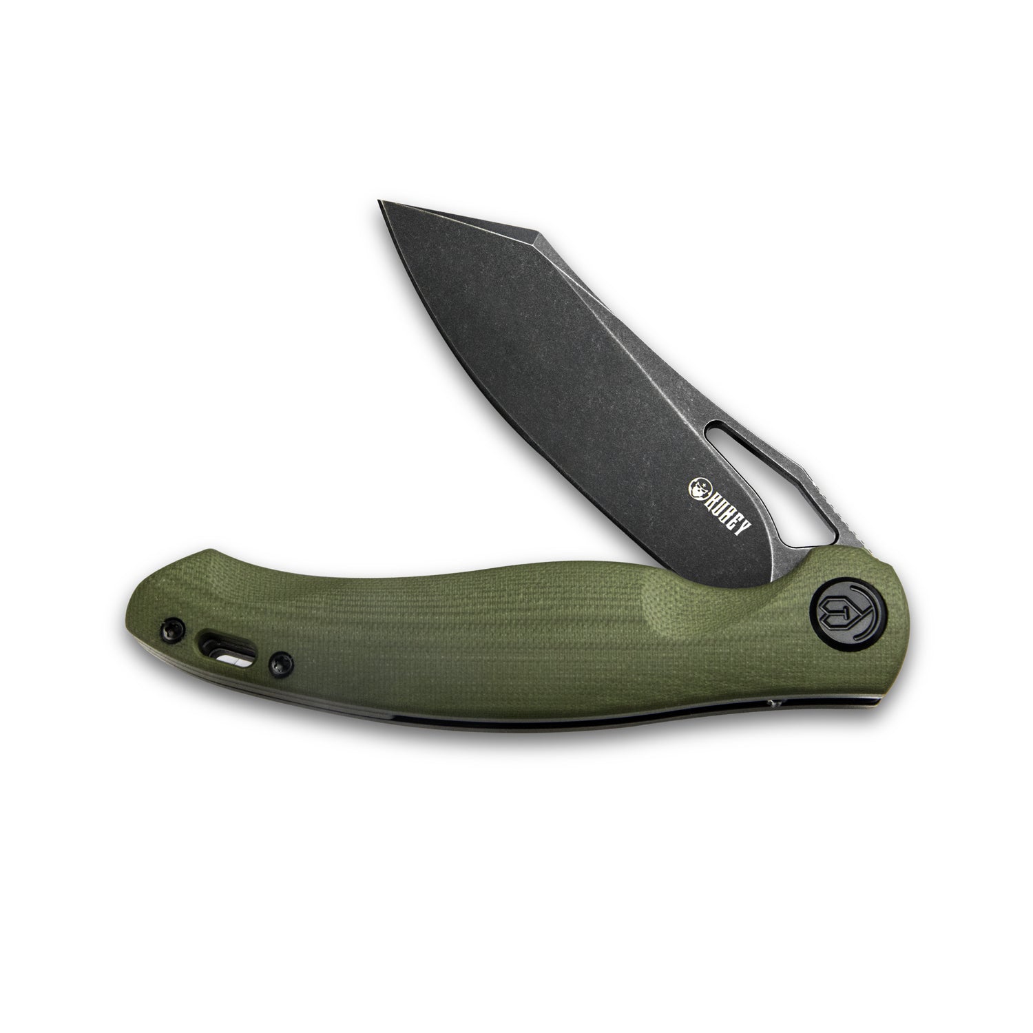 Drake Liner Lock Folding Knife Green G10 Handle 3.74'' Dark Stonewashed 14C28N KB239F