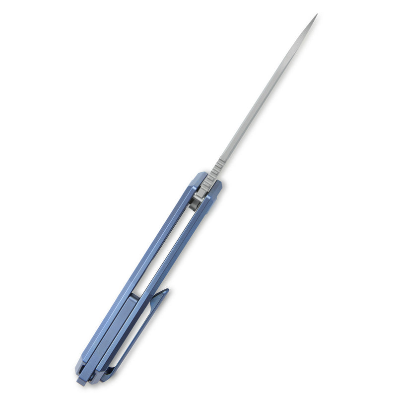 Vagrant Frame Lock Folding Knife Blue Titanium Handle (2.9" Sandblast CPM-S30V) KB284B