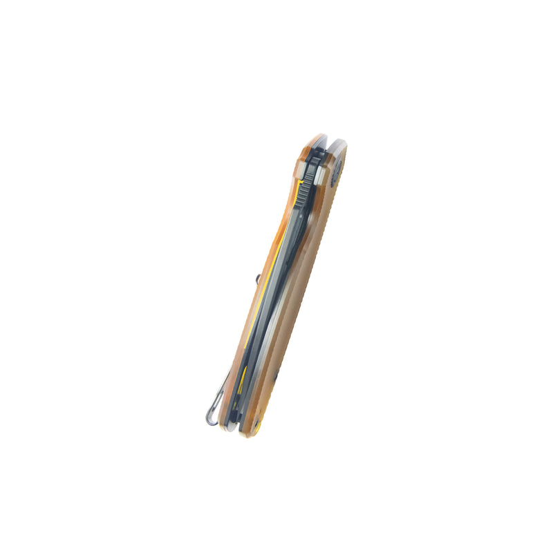 Tityus Liner Lock Flipper Folding Knife Ultem Handle 3.39" Blackwash D2 KU322M