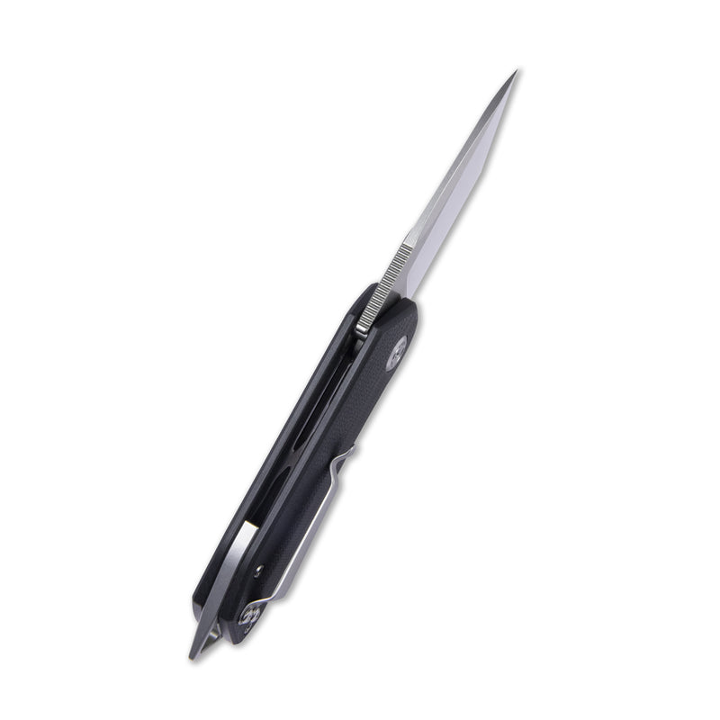 Campe Nest Liner Lock EDC Flipper Knife Black G10 Handle 2.36" Sandblast D2 KU203A