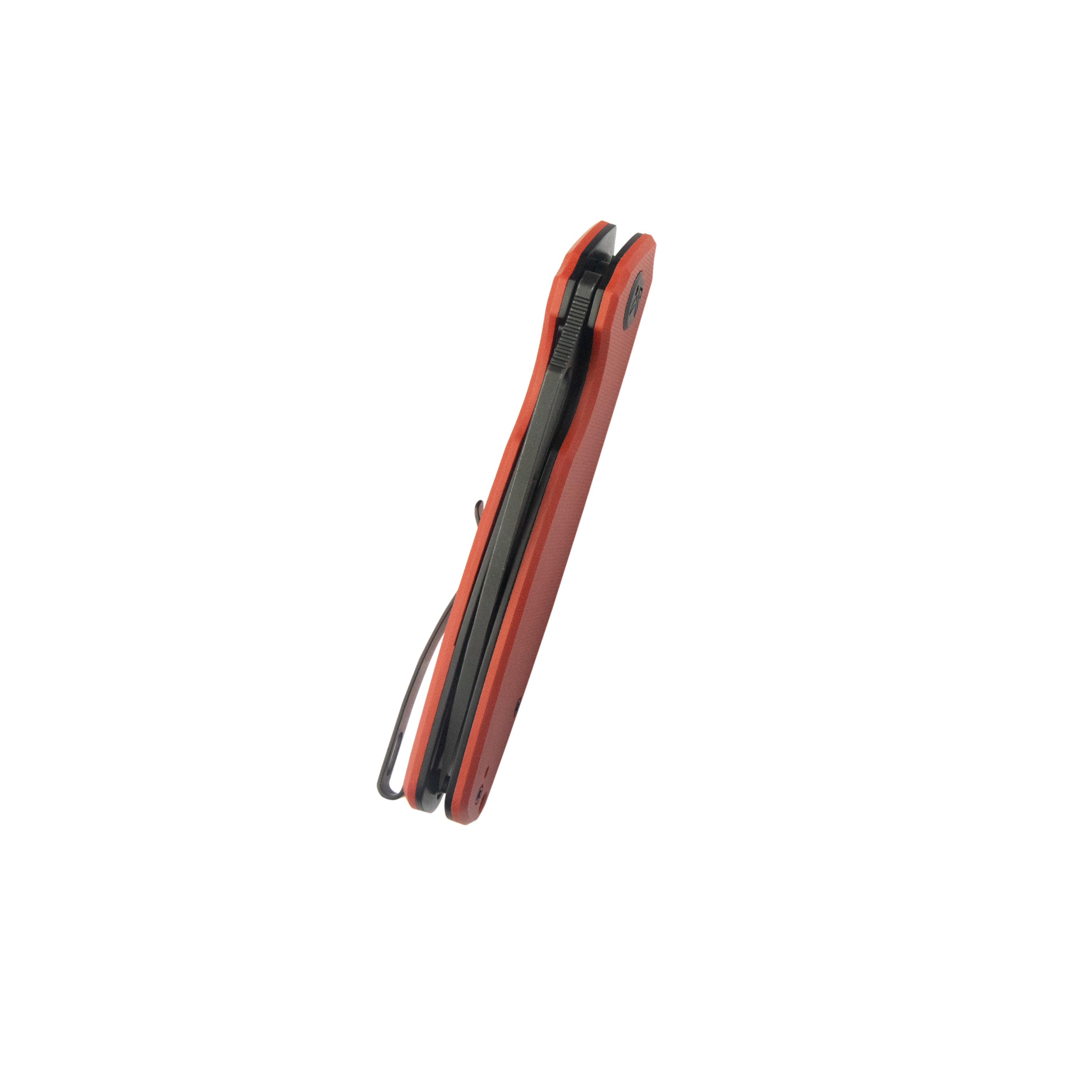 Tityus Liner Lock Flipper Folding Knife Red Handle 3.39" Blackwash 14C28N KU322Y
